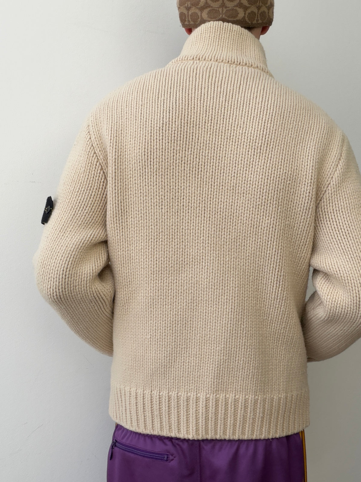 Stone Island AW03 Zip-Through Knit Cardigan Jacket
