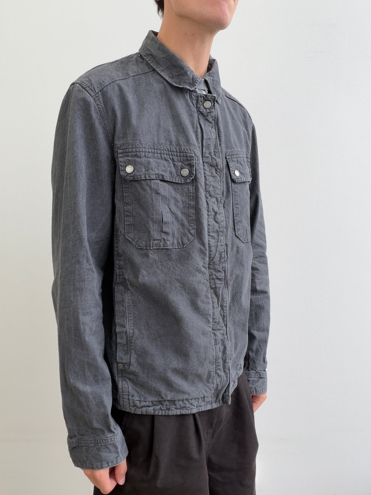 C.P. Fine Houndstooth Strap Collar Lightweight Workwear Jacket