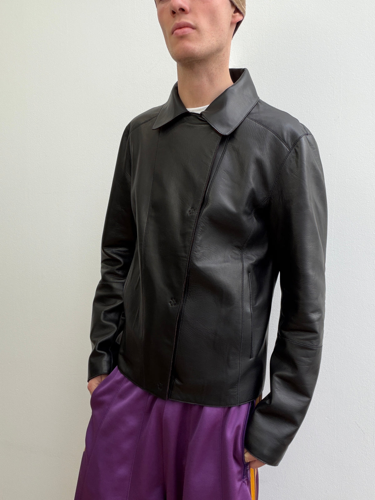 Emporio Armani FW11 Lamb Skin Leather Jacket