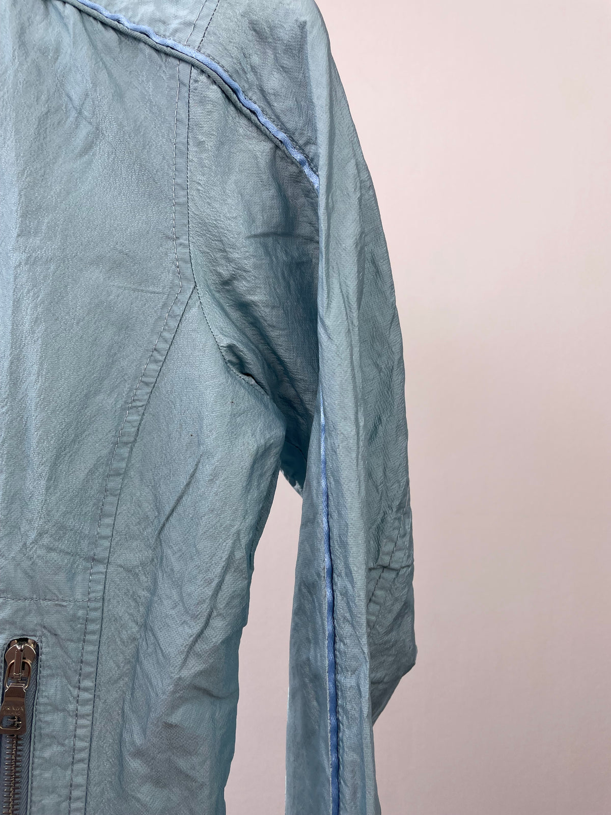 Prada Sport 00s Mixed-Metal Biker Jacket