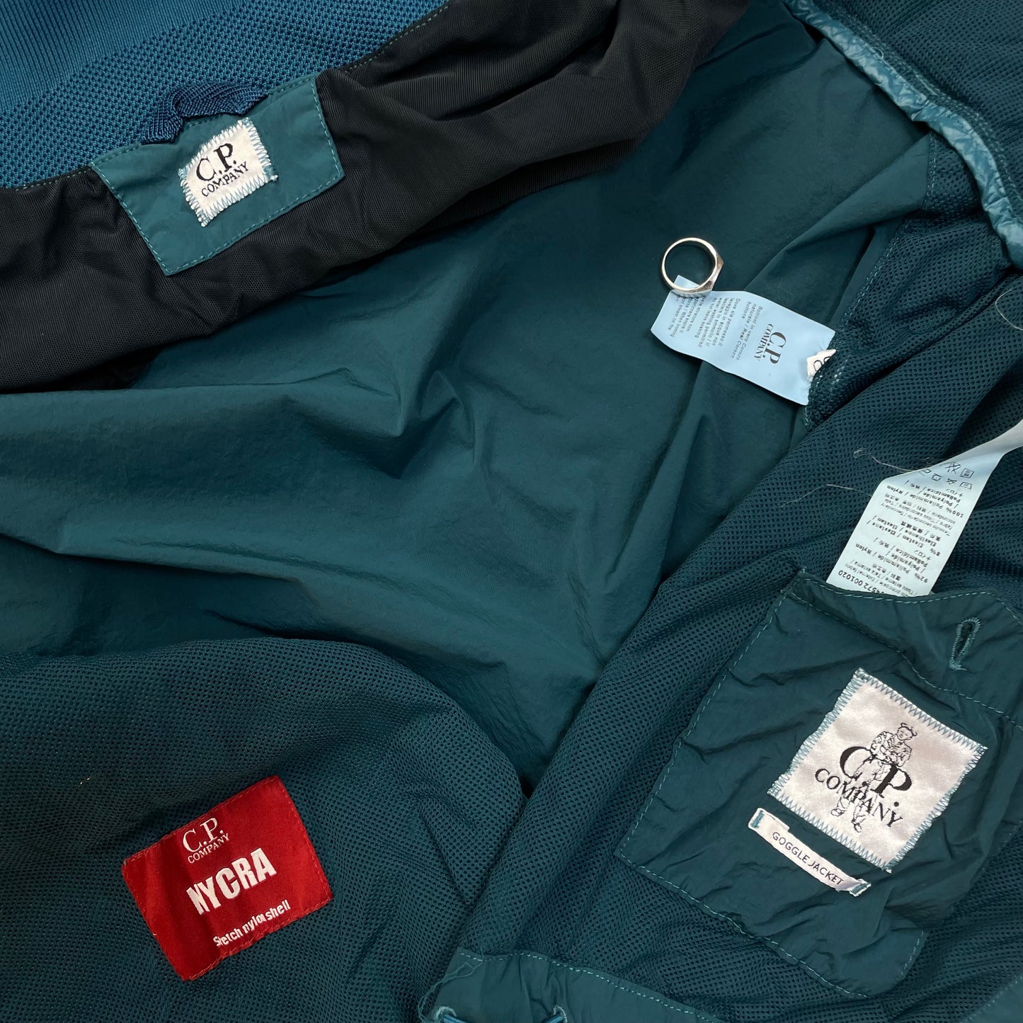 C.P. Company Blue Nycra Goggle Jacket