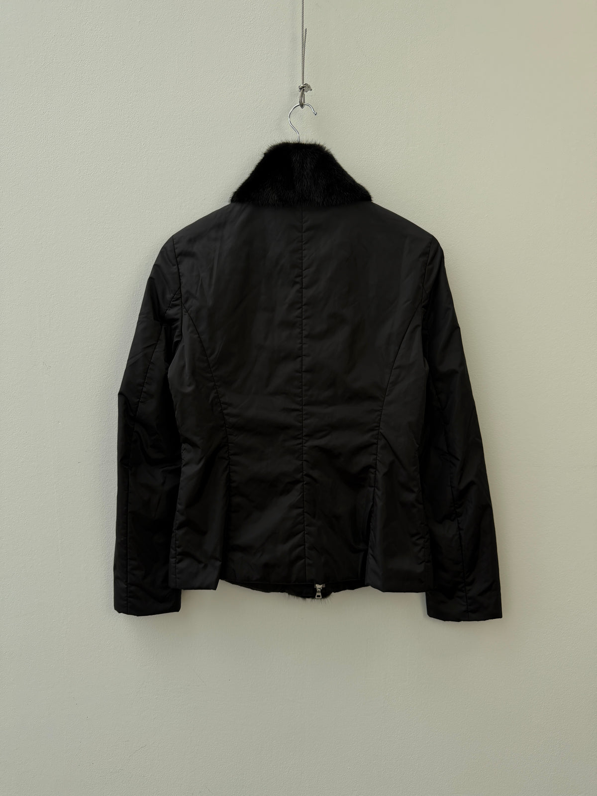 Prada 00s Mink Fur Padded Nylon Jacket