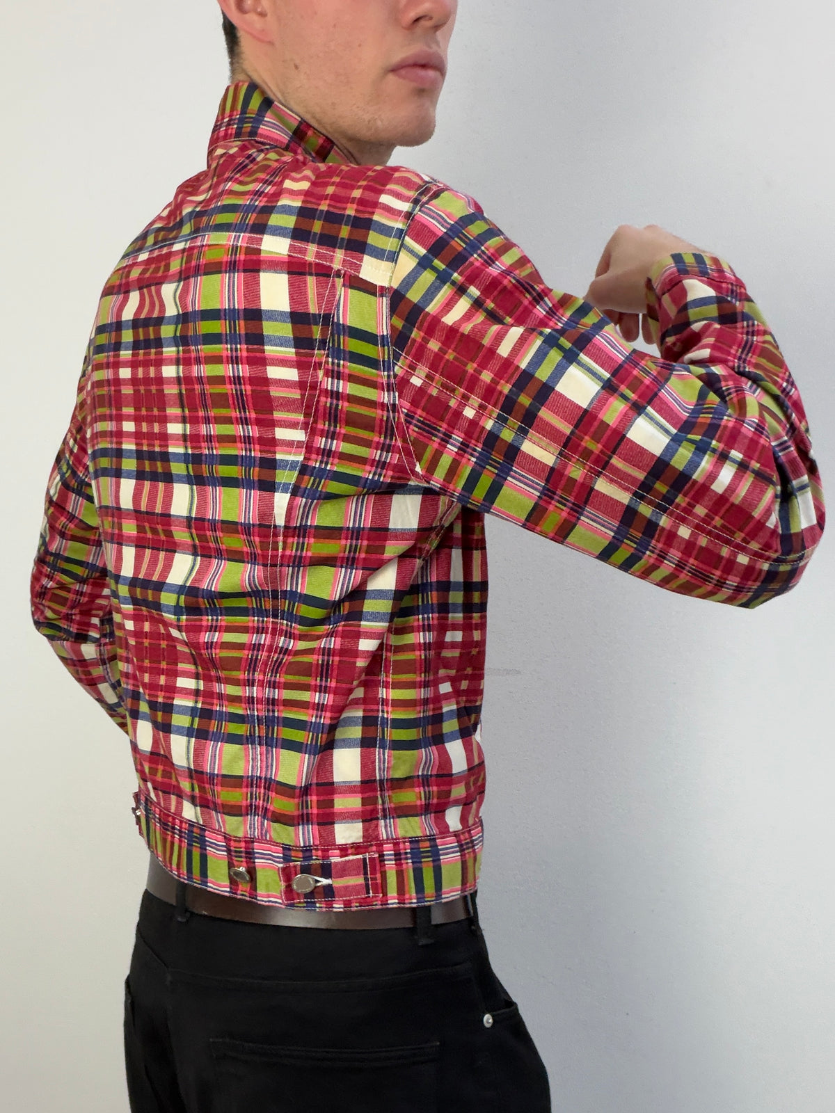 Comme Des Garçon SS98 Plaid Cotton Trucker Jacket