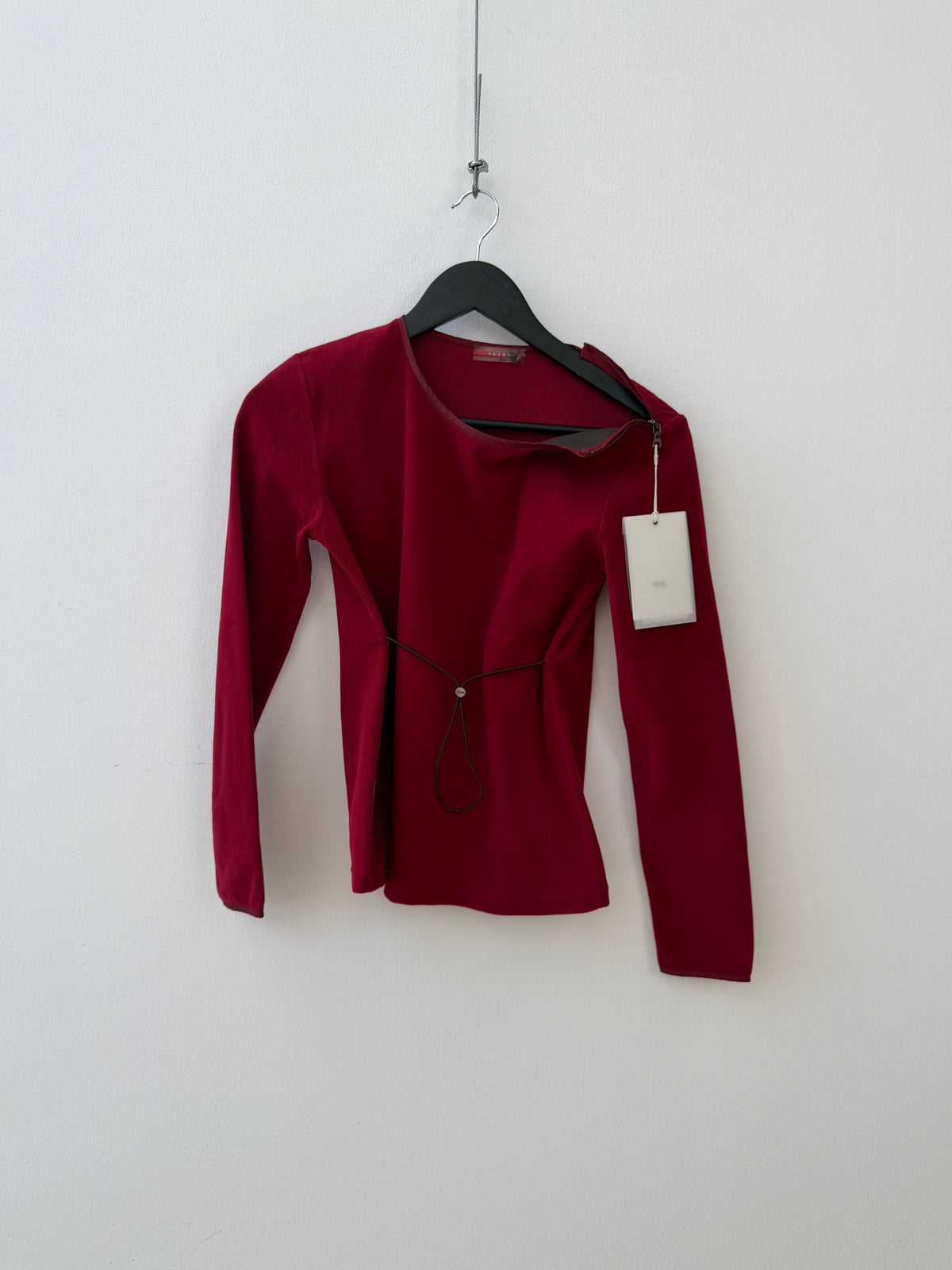 Prada Sport Red FW99 Women's Drawstring Fleece