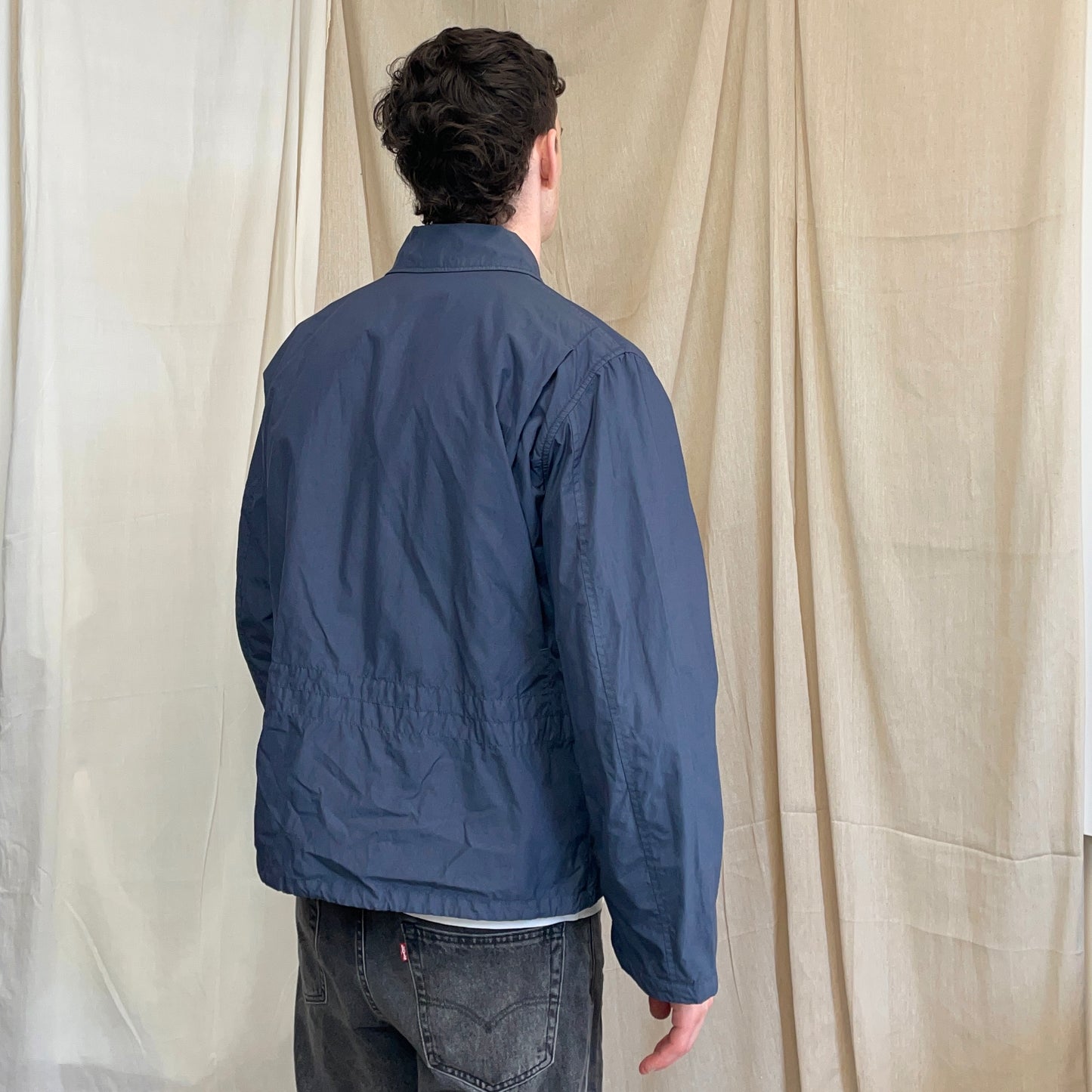 Stone Island Denims Blue Grey SS03 Nylon Zip-Through Harrington Jacket