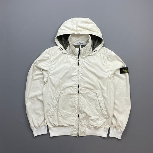 Stone Island White SS15 Membrana 3L TC Concealed Hood Jacket