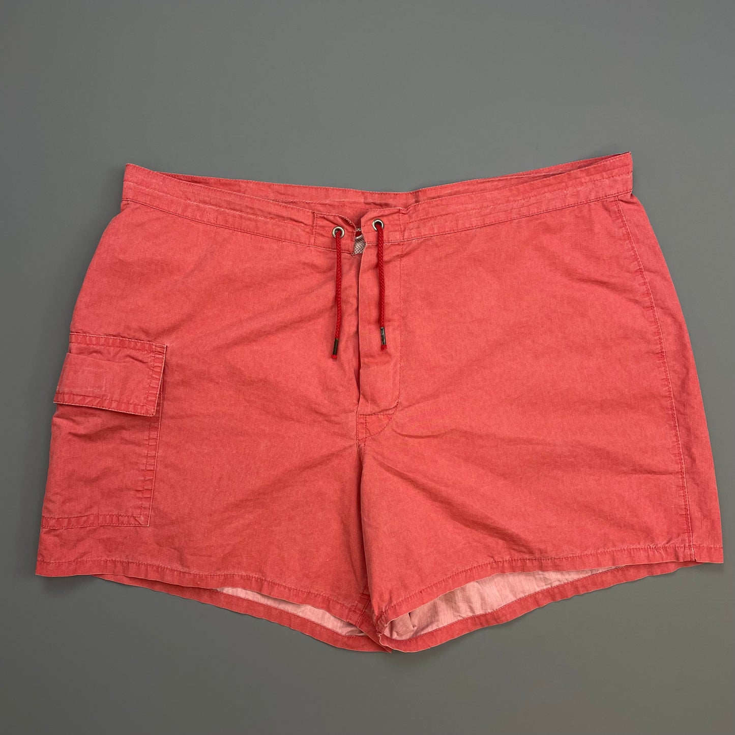 Stone Island Peach 90s Spellout Swim Shorts