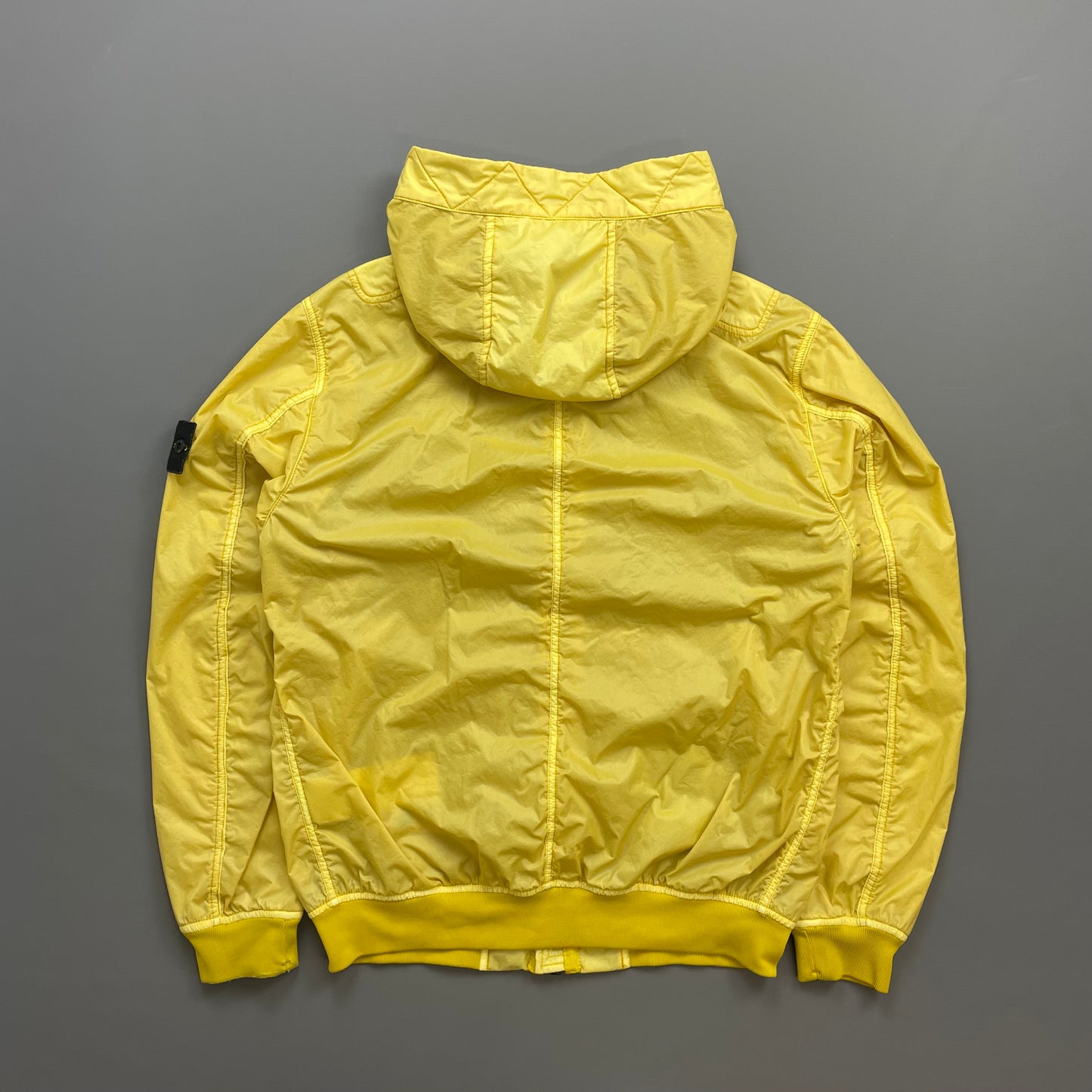Stone Island Yellow AW18 Lamy Flock Hooded Jacket