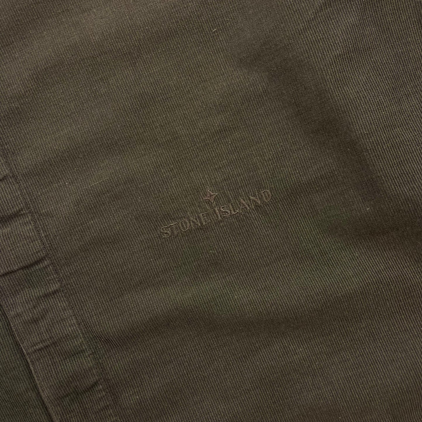Stone Island Brown AW97 Fine Cord Concealed Button-Up Shirt