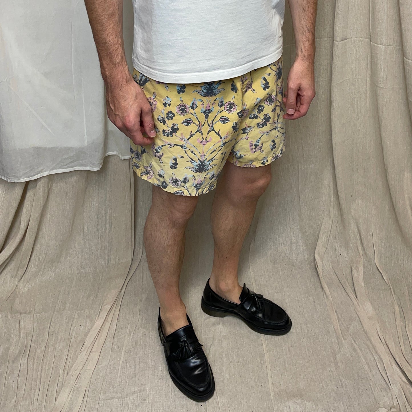 C.P. Company Yellow 80s Ideas from Massimo Osti Floral Print Swim Shorts