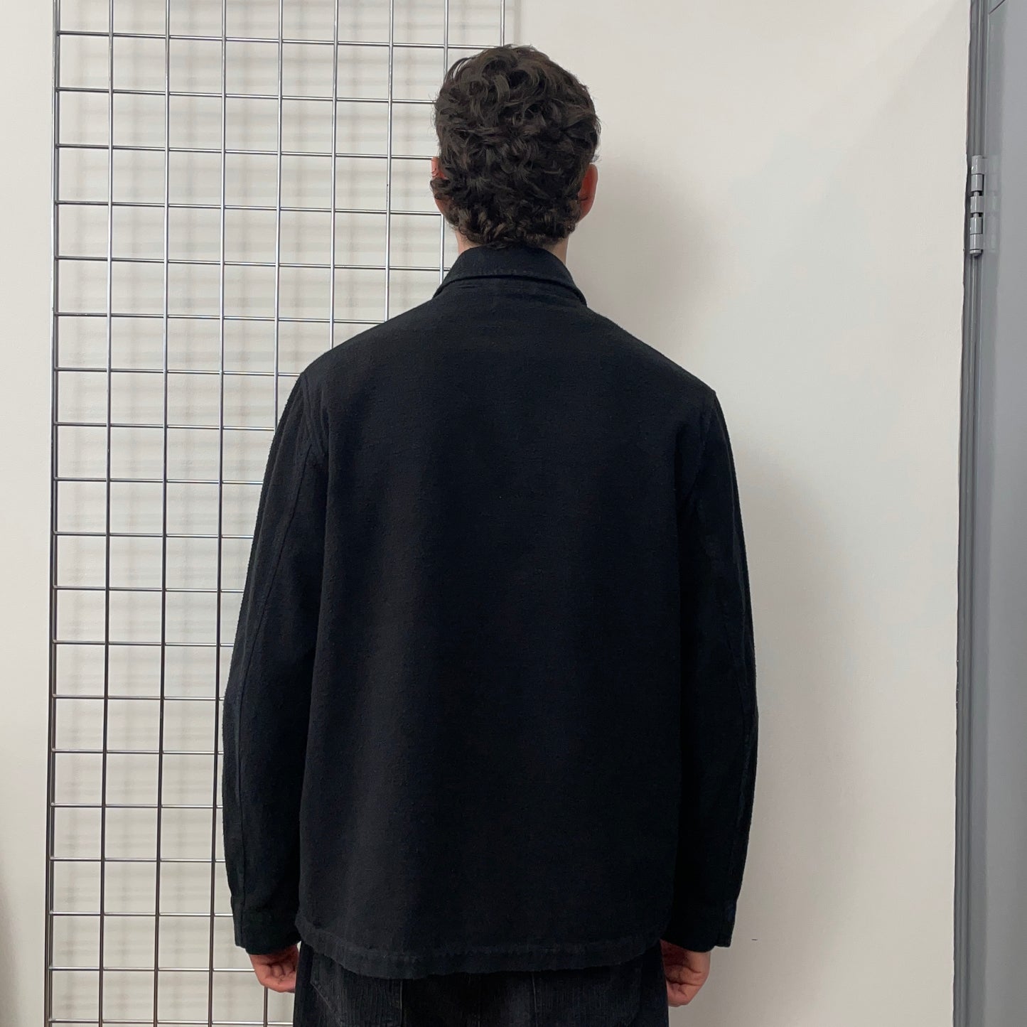 Our Legacy Black AW25 Brushed Cotton Evening Coach Jacket