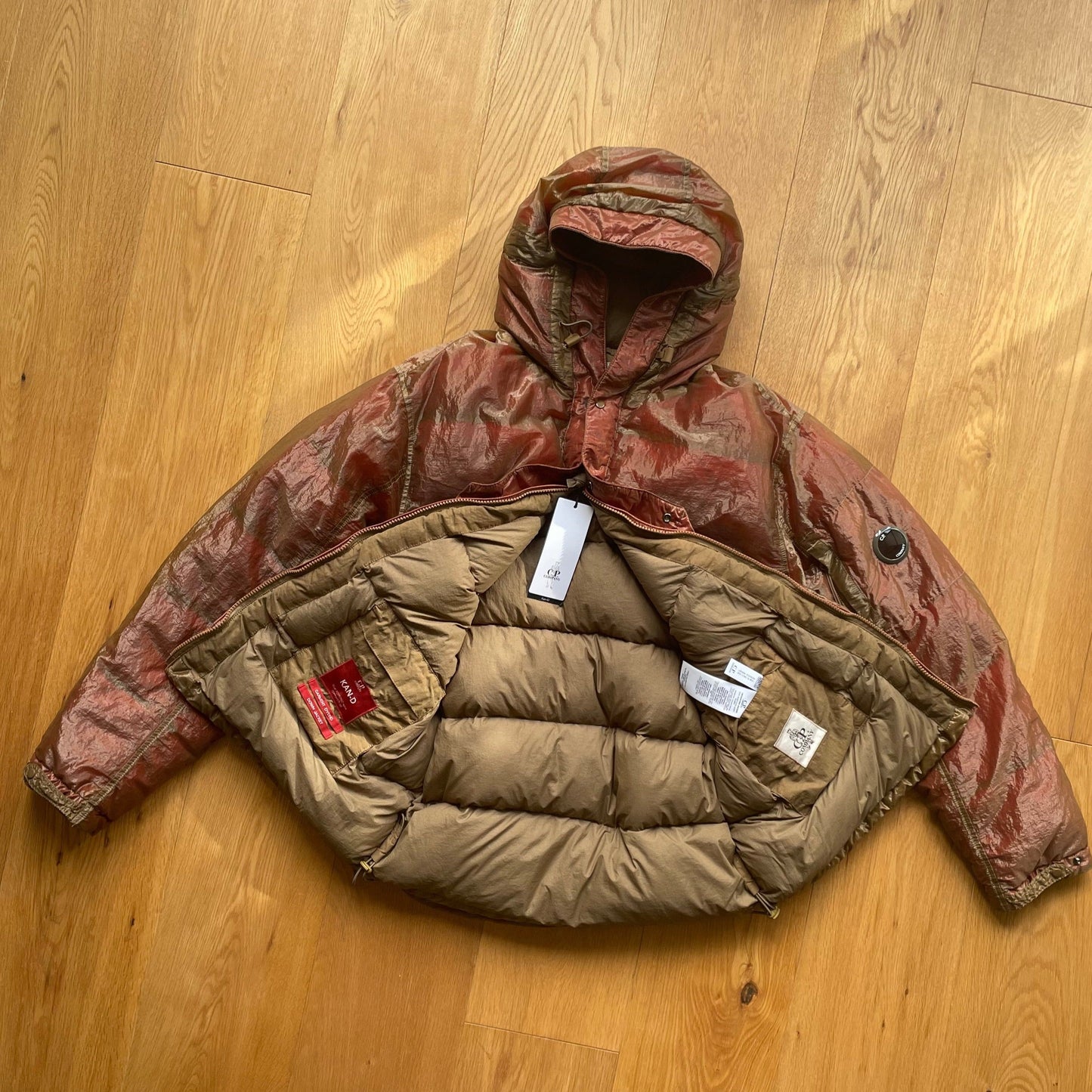 C.P. Company Kan-D Puffer Jacket in Cumin (RRP £765)
