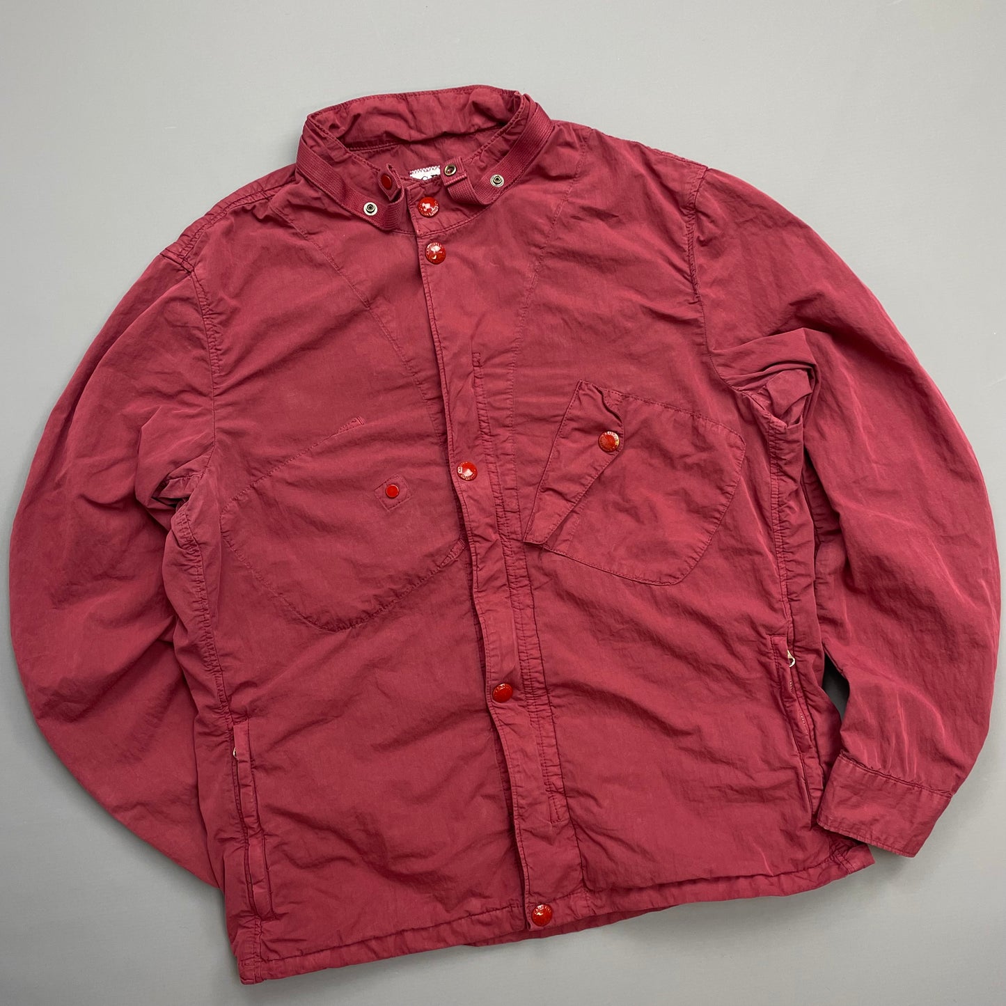 CP Company Red Detachable Hood Goggle Jacket