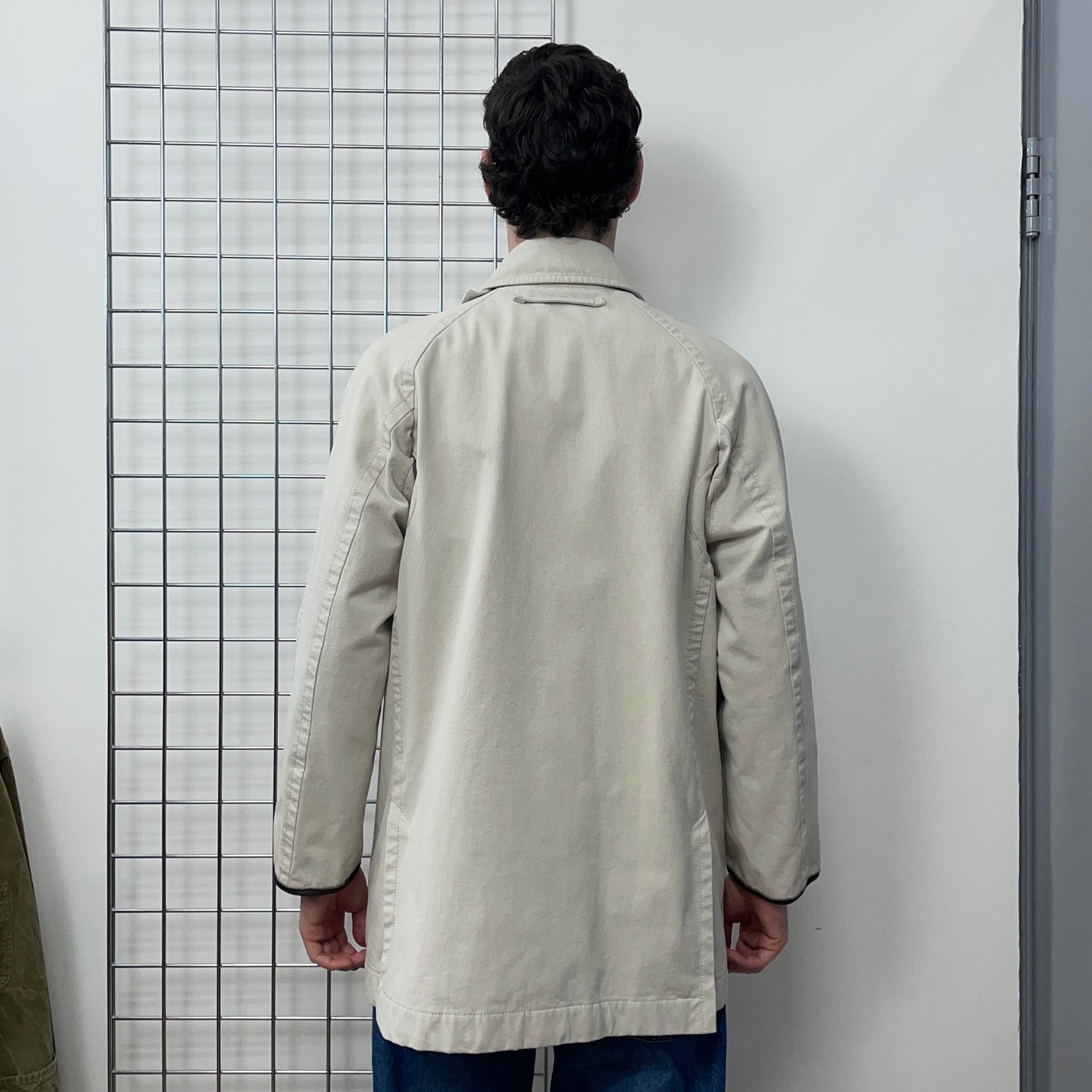 Prada Sport Cream White 00s Cotton Technical Trench Coat