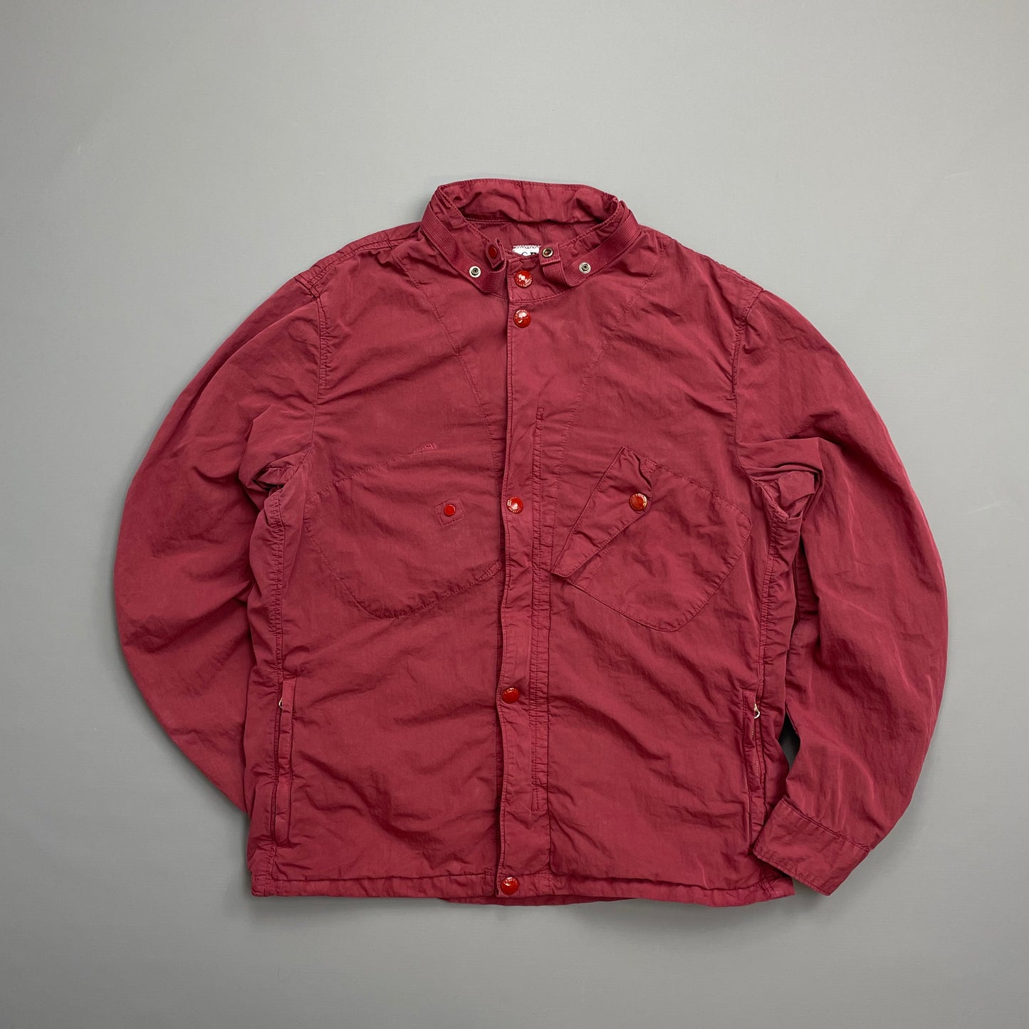 CP Company Red Detachable Hood Goggle Jacket