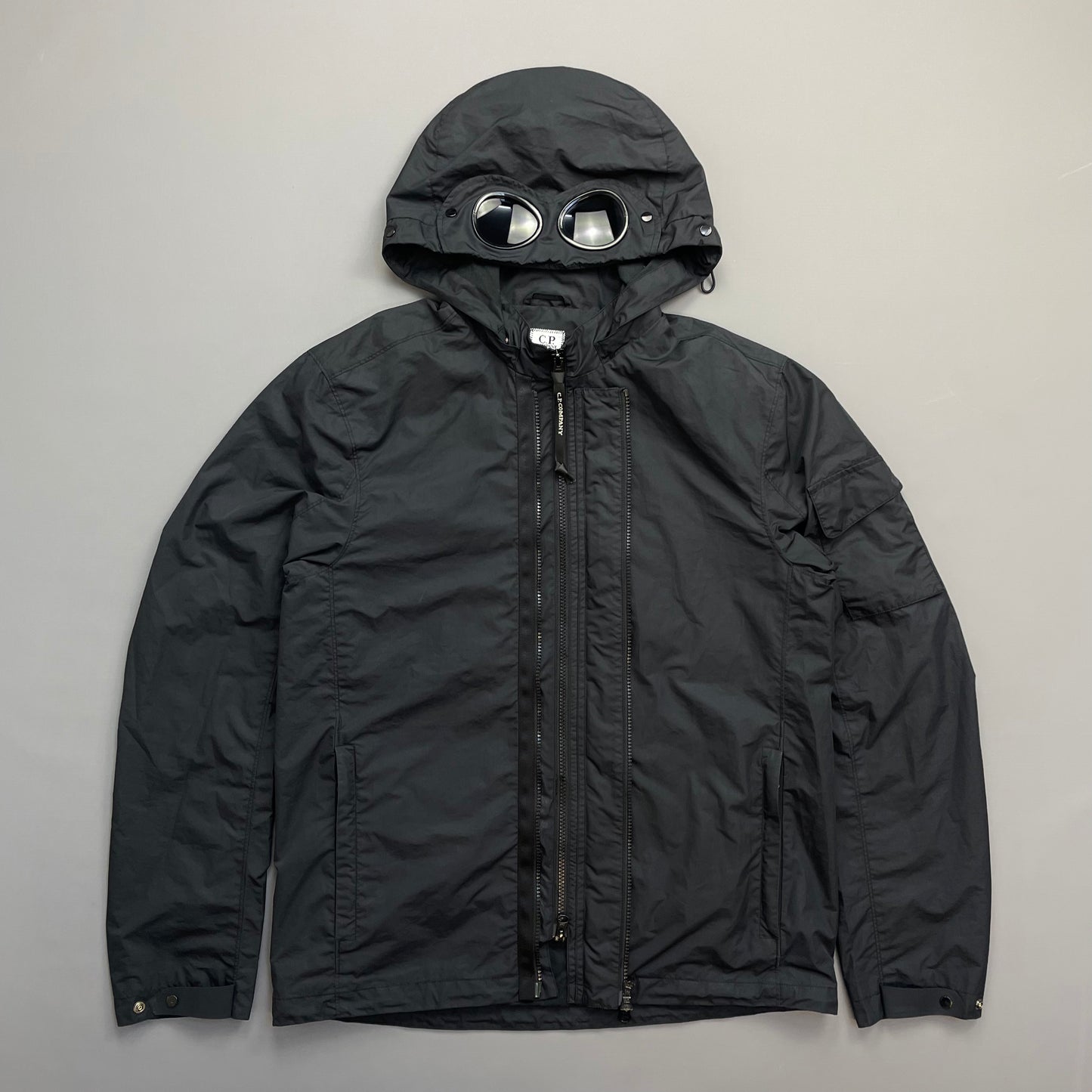 C.P. Company Black Micro-M Detachable Hood Goggle Jacket