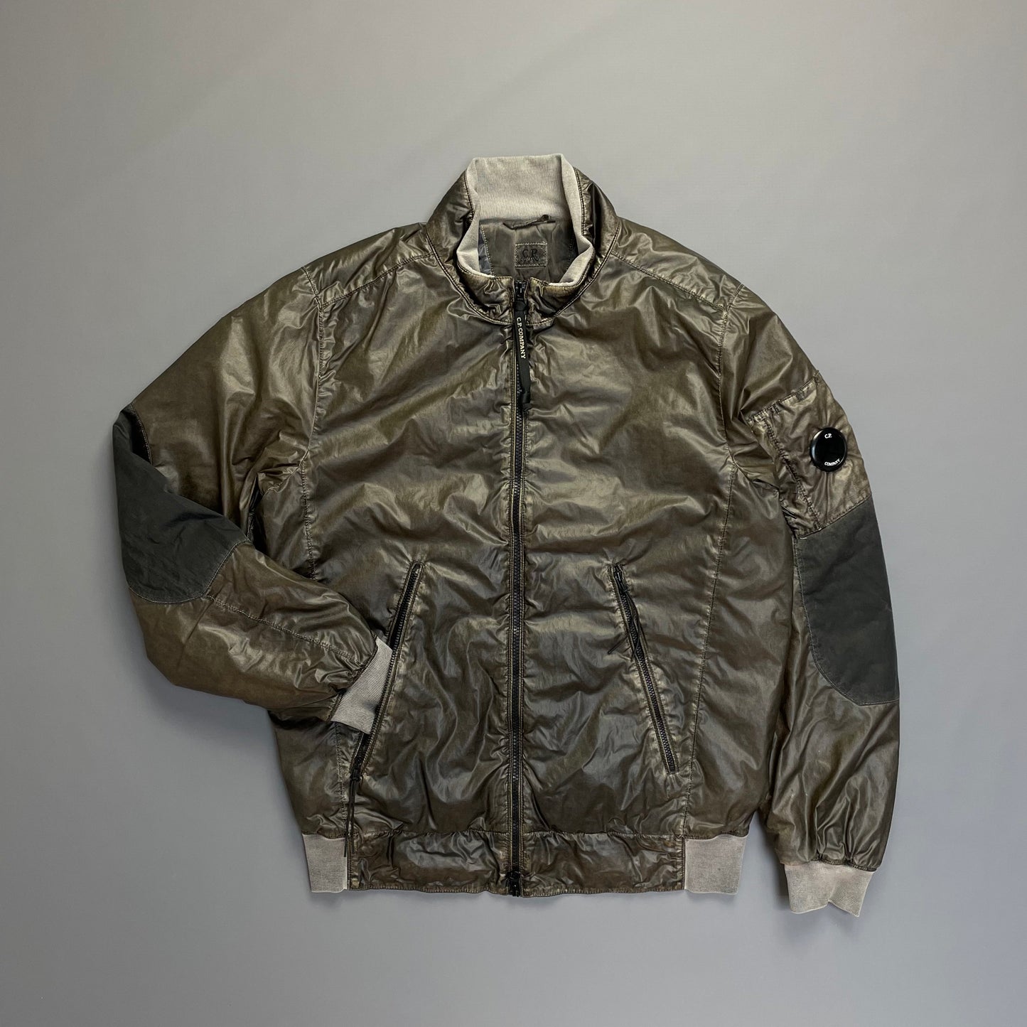 C.P. Company Nyber Bomber Jacket in Dusty Olive