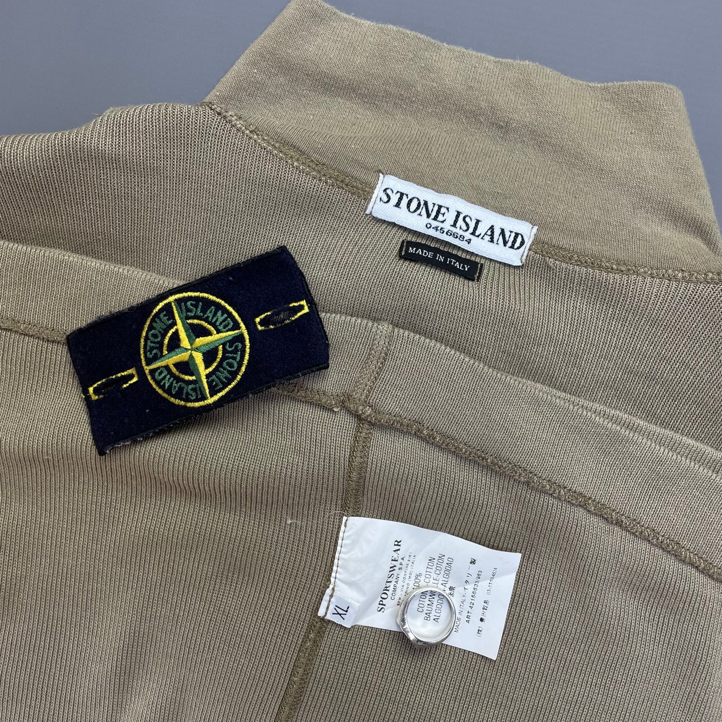 Stone Island Light Brown Quarter Zip SS05