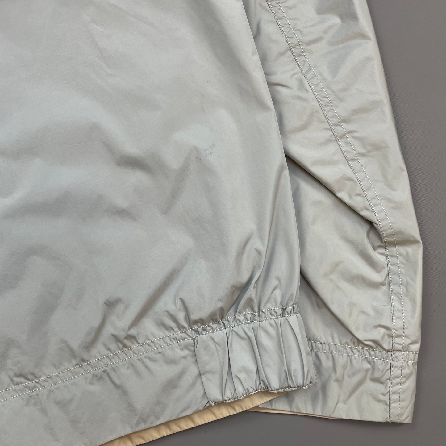 Prada Sport Beige & Blue 00s Reversible Lightweight Nylon Biker Jacket