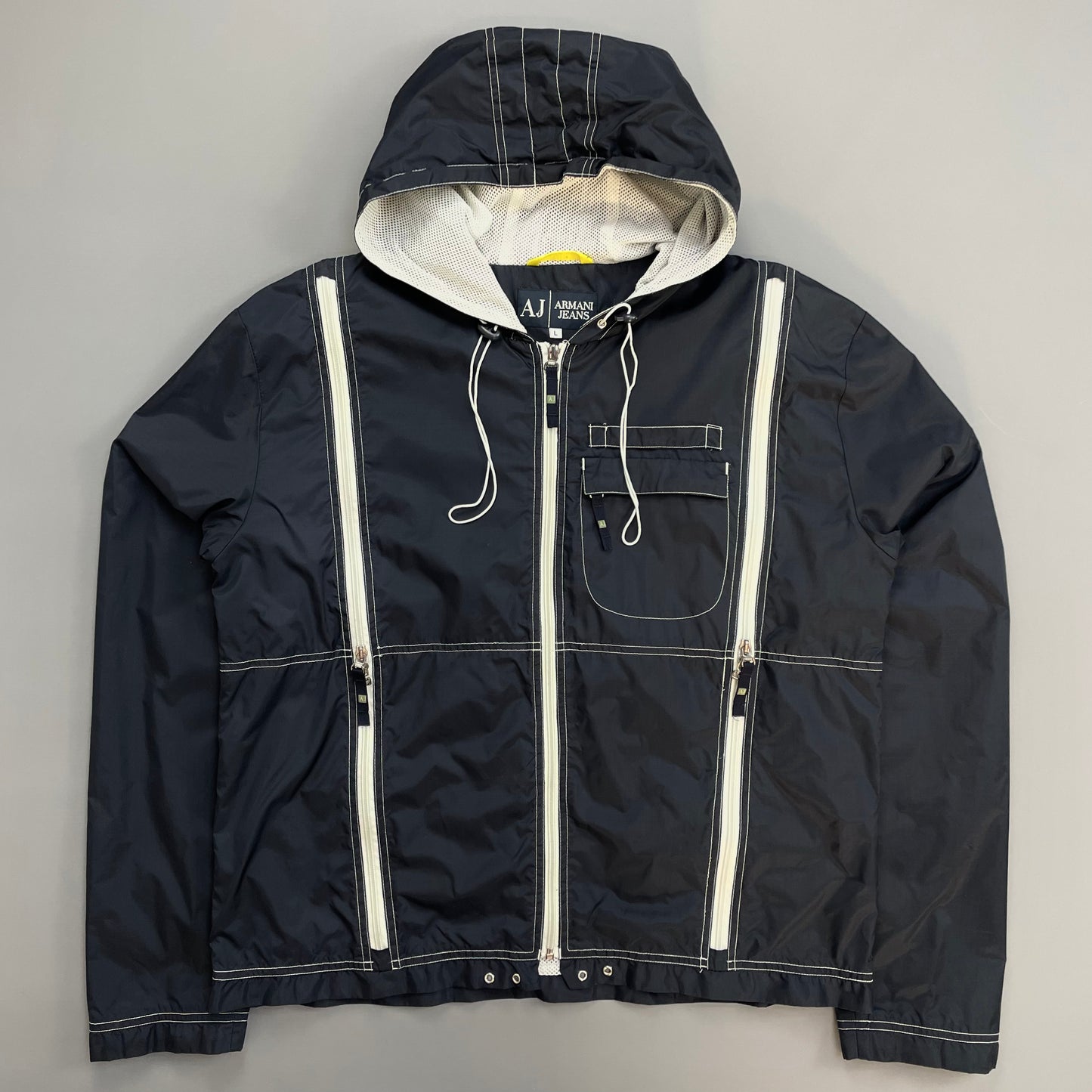 Armani Jeans 00s Ventilated Technical Nylon Windbreaker Jacker