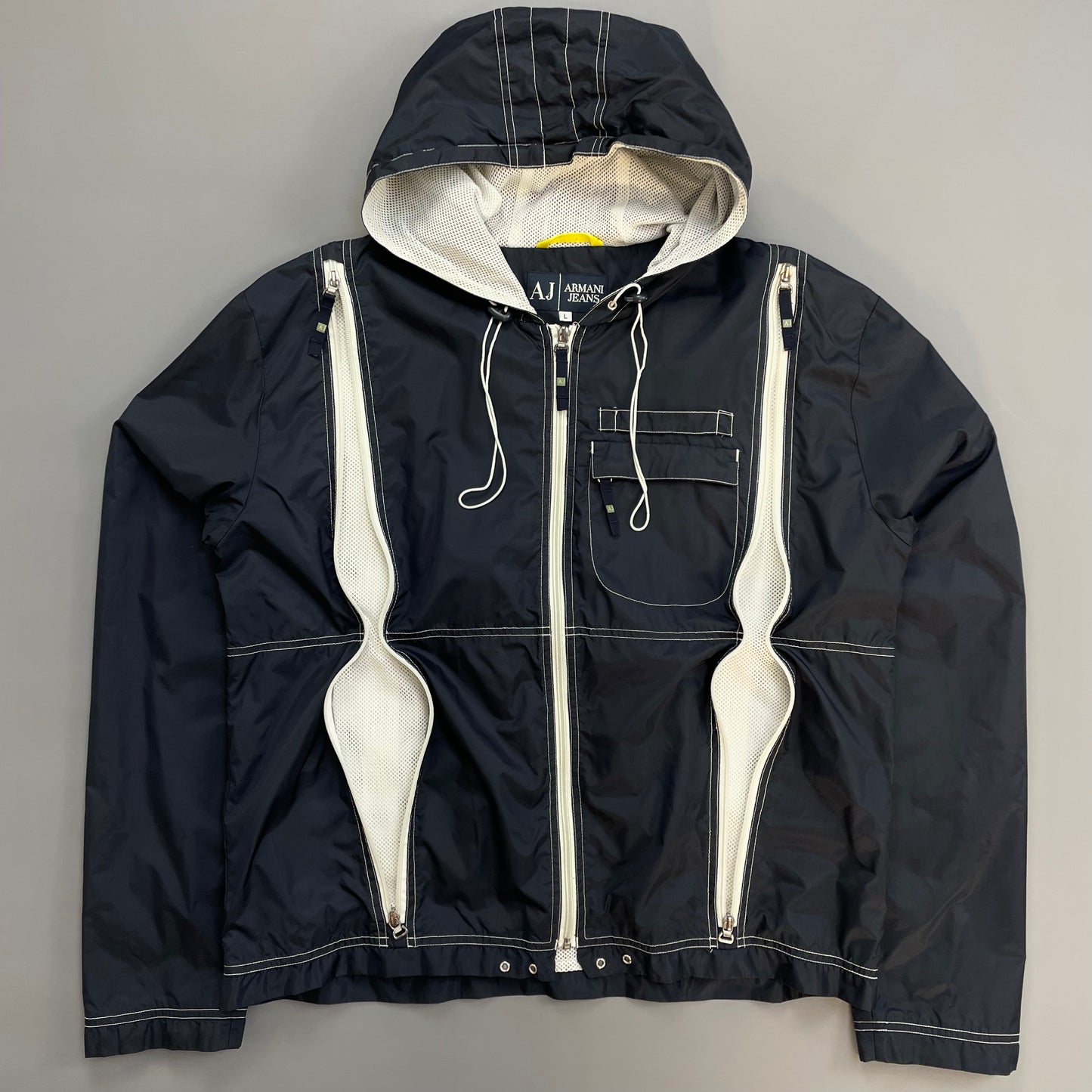 Armani Jeans 00s Ventilated Technical Nylon Windbreaker Jacker