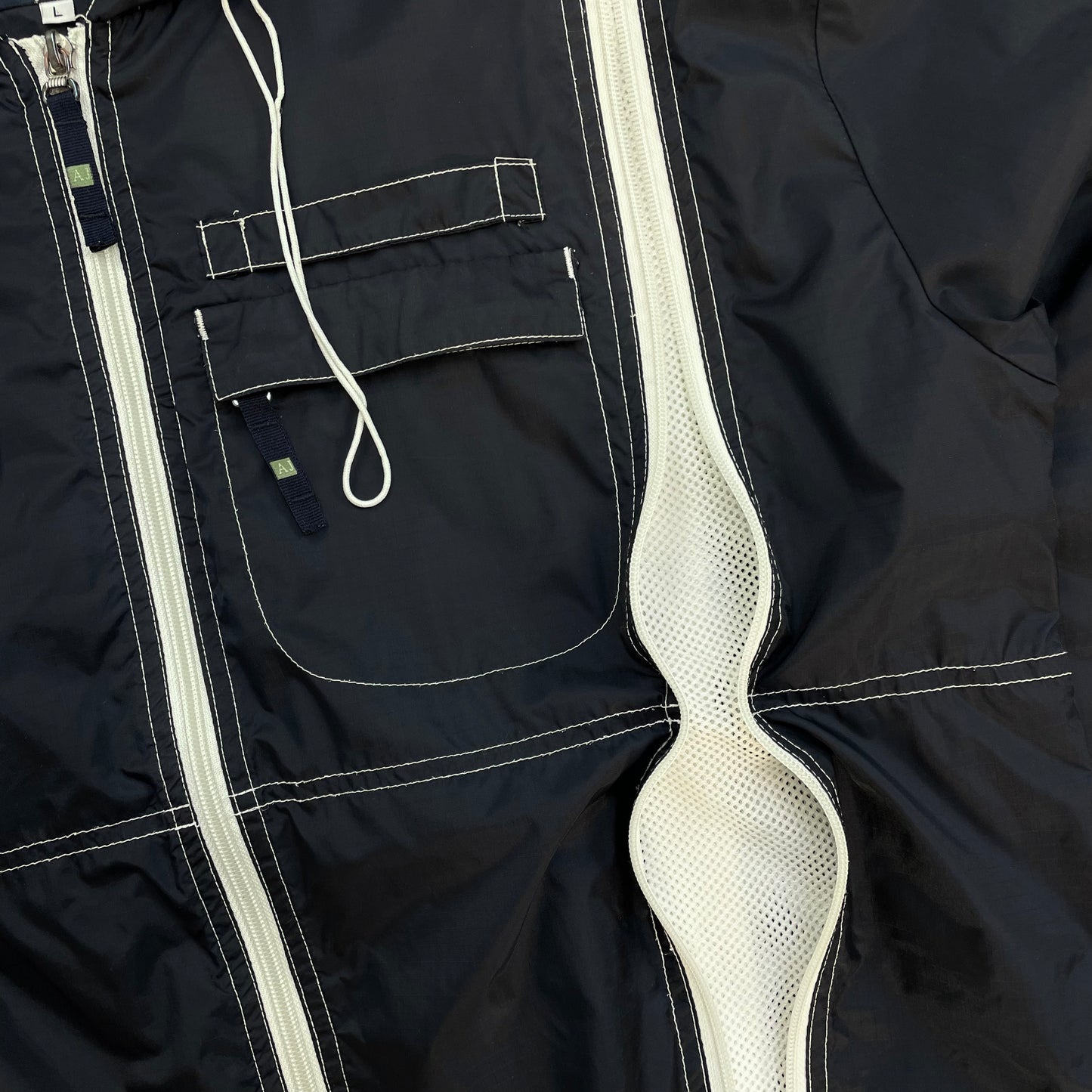 Armani Jeans 00s Ventilated Technical Nylon Windbreaker Jacker