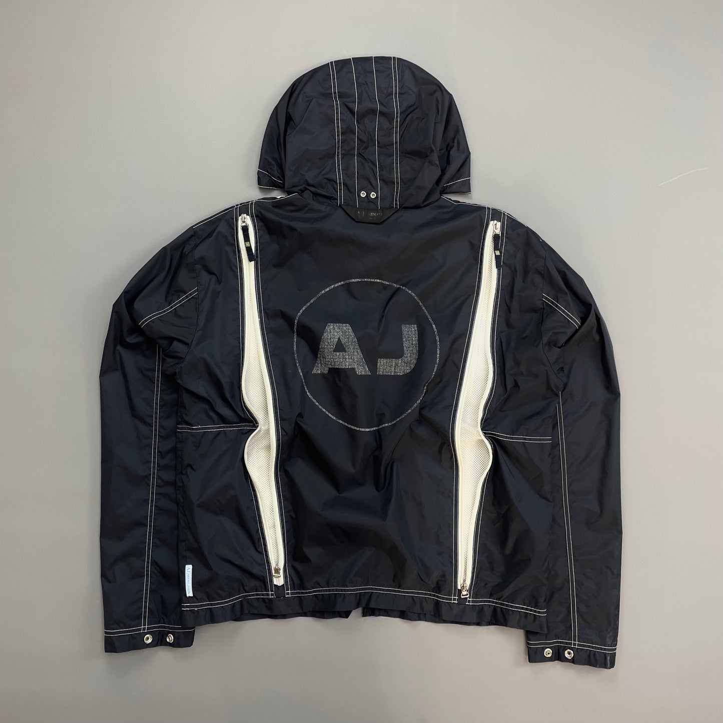 Armani Jeans 00s Ventilated Technical Nylon Windbreaker Jacker