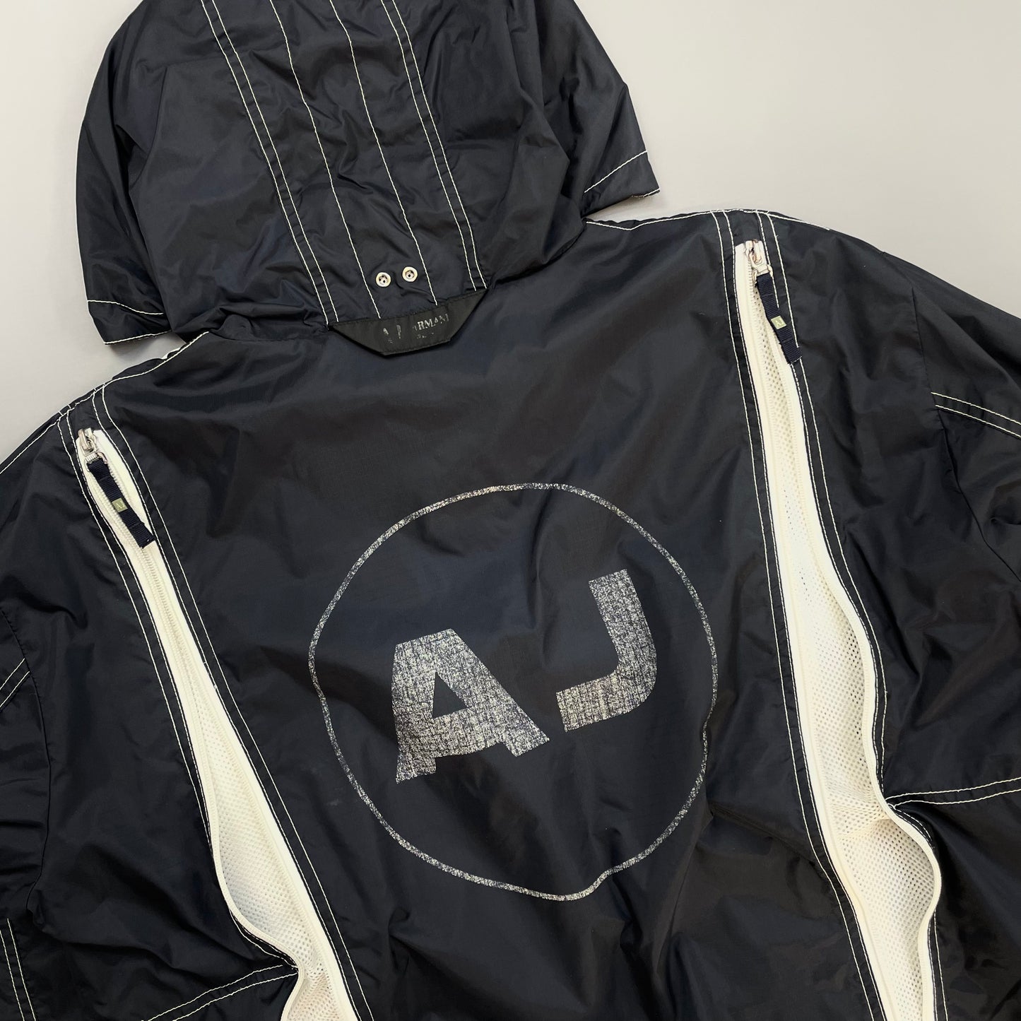 Armani Jeans 00s Ventilated Technical Nylon Windbreaker Jacker