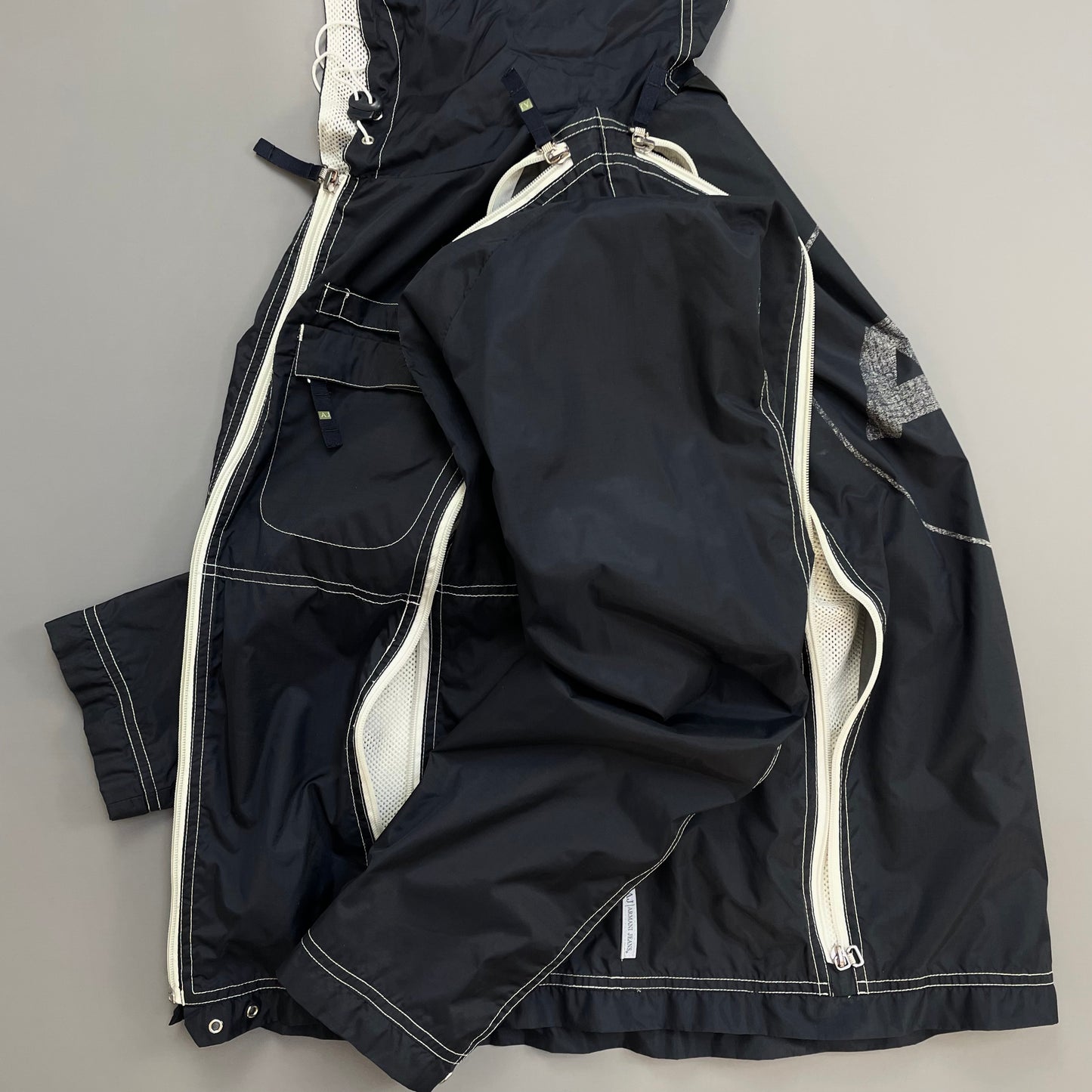 Armani Jeans 00s Ventilated Technical Nylon Windbreaker Jacker