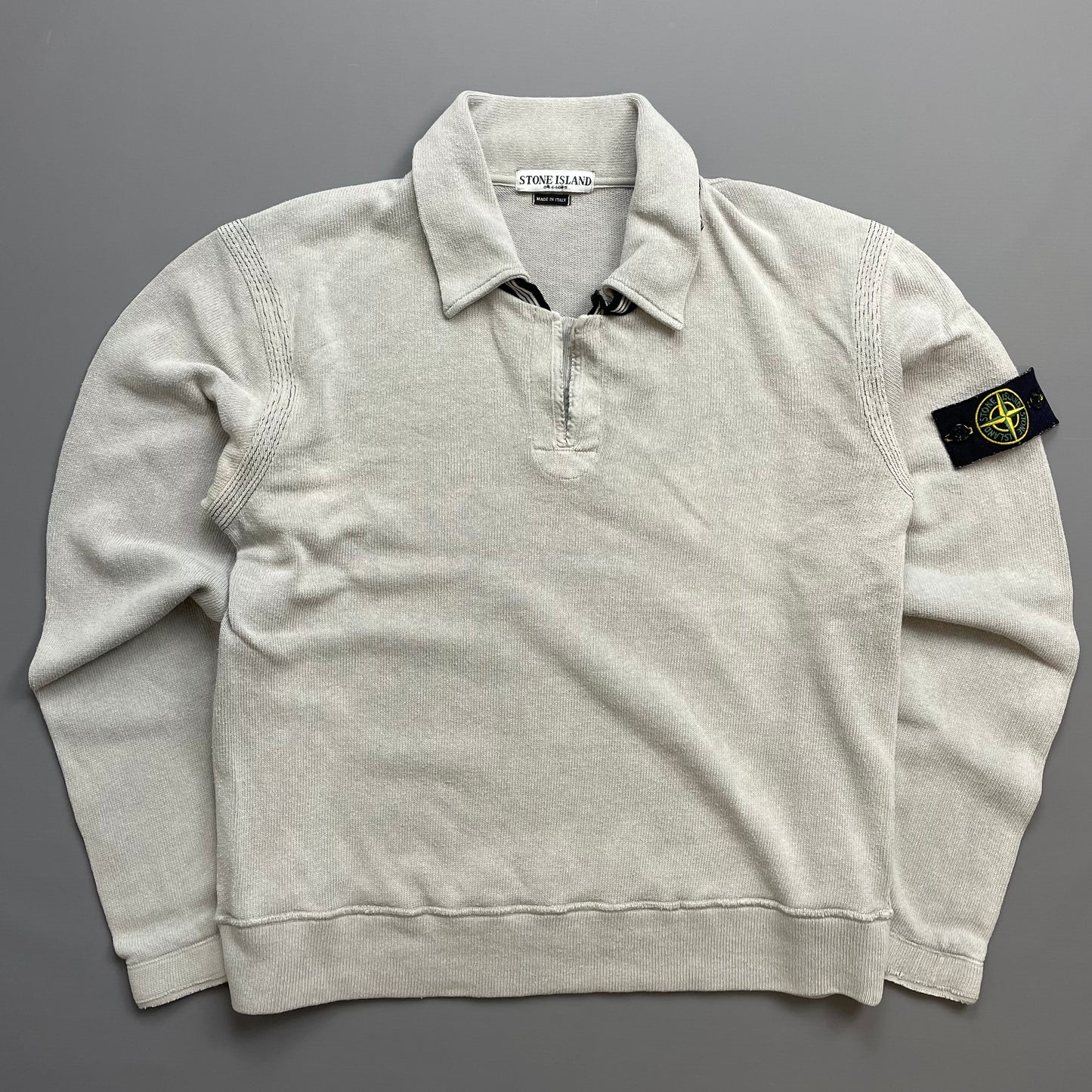 Stone Island Grey Lightweight Collared Jumper