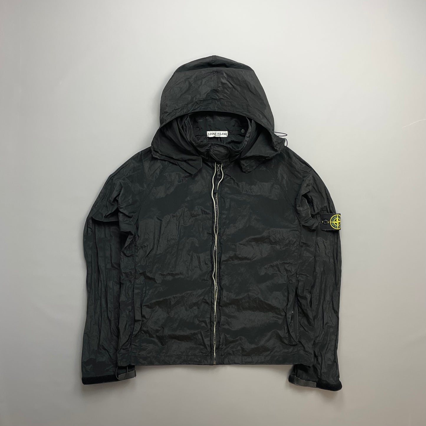 Stone Island Black SS07 Nylon Detachable Hood Lightweight Jacket