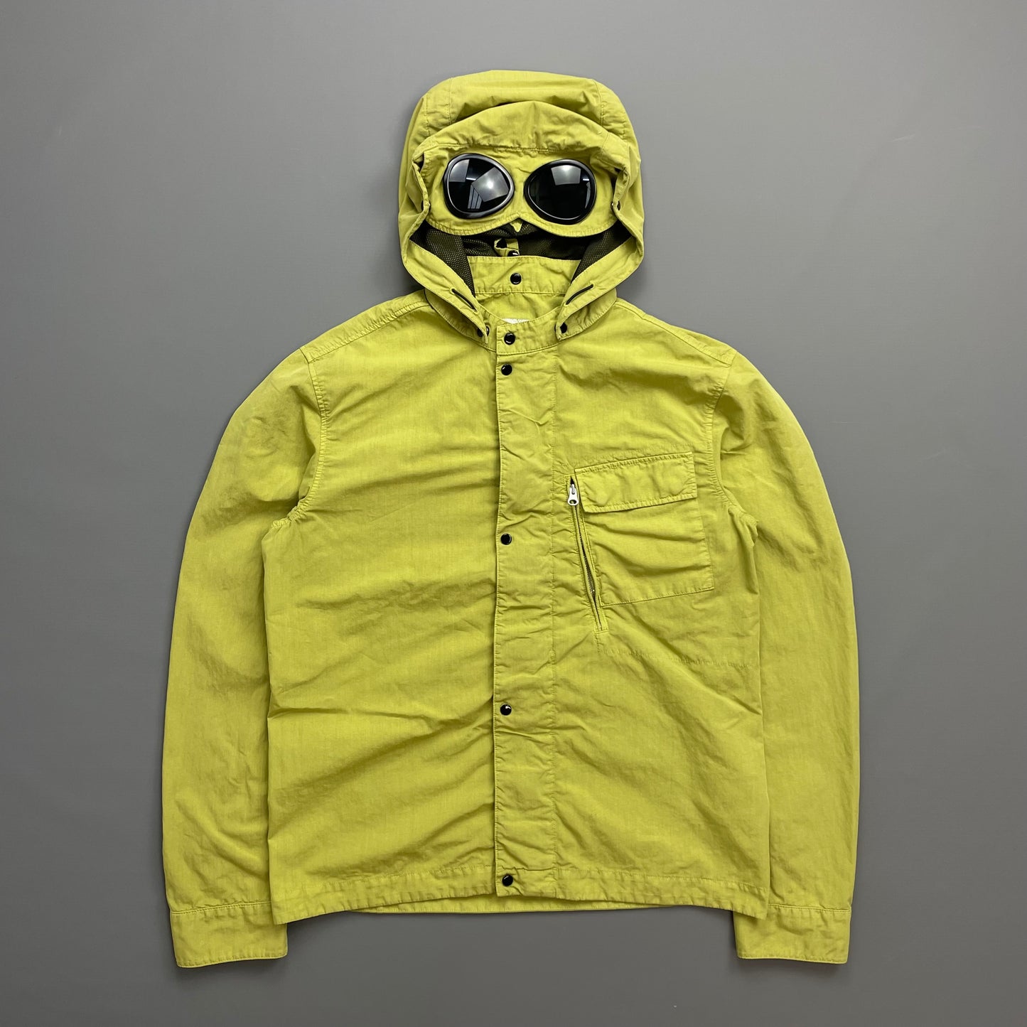 CP Company Green 50 Fili Removable Hood Goggle Jacket