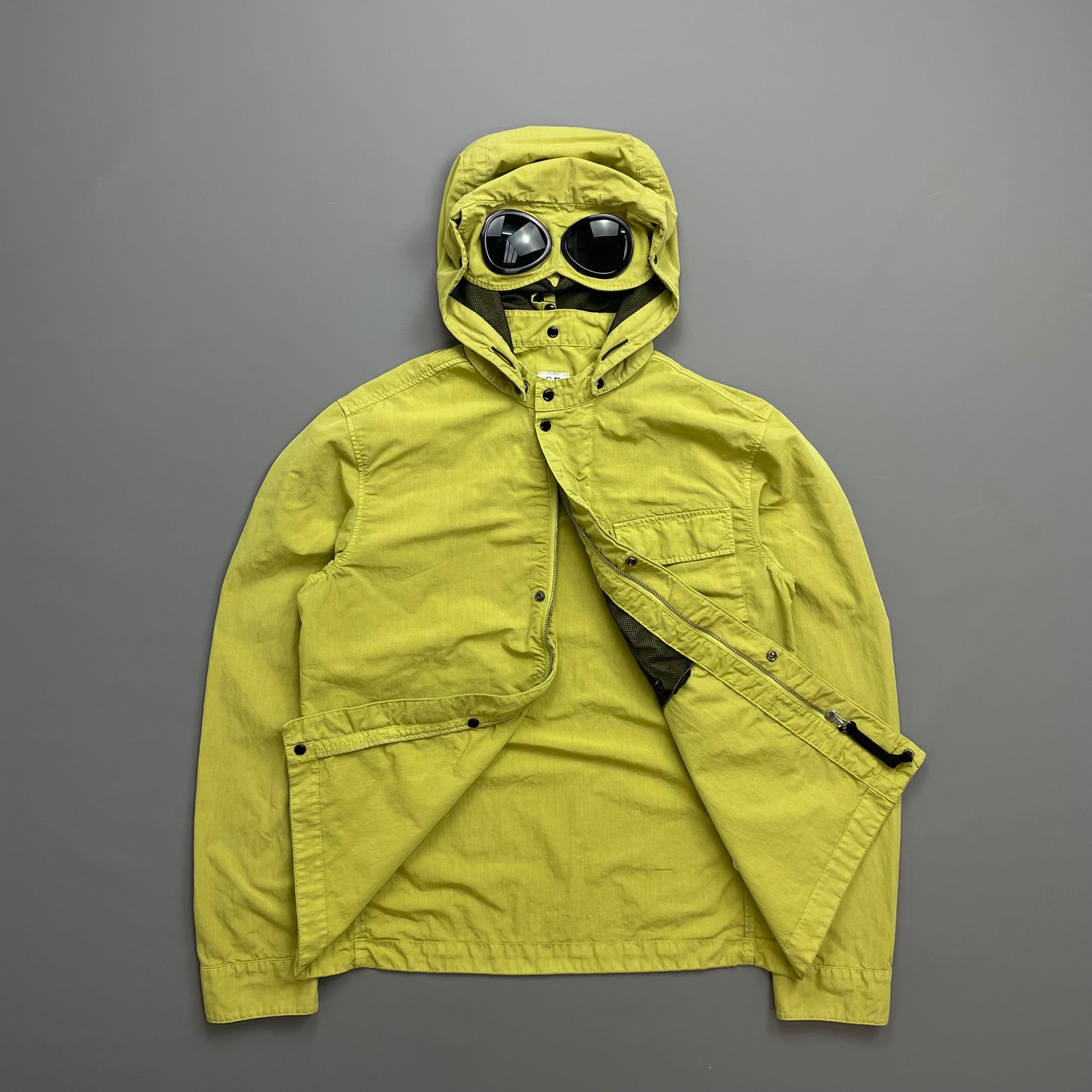 C.P. Company Green 50 Fili Removable Hood Goggle Jacket