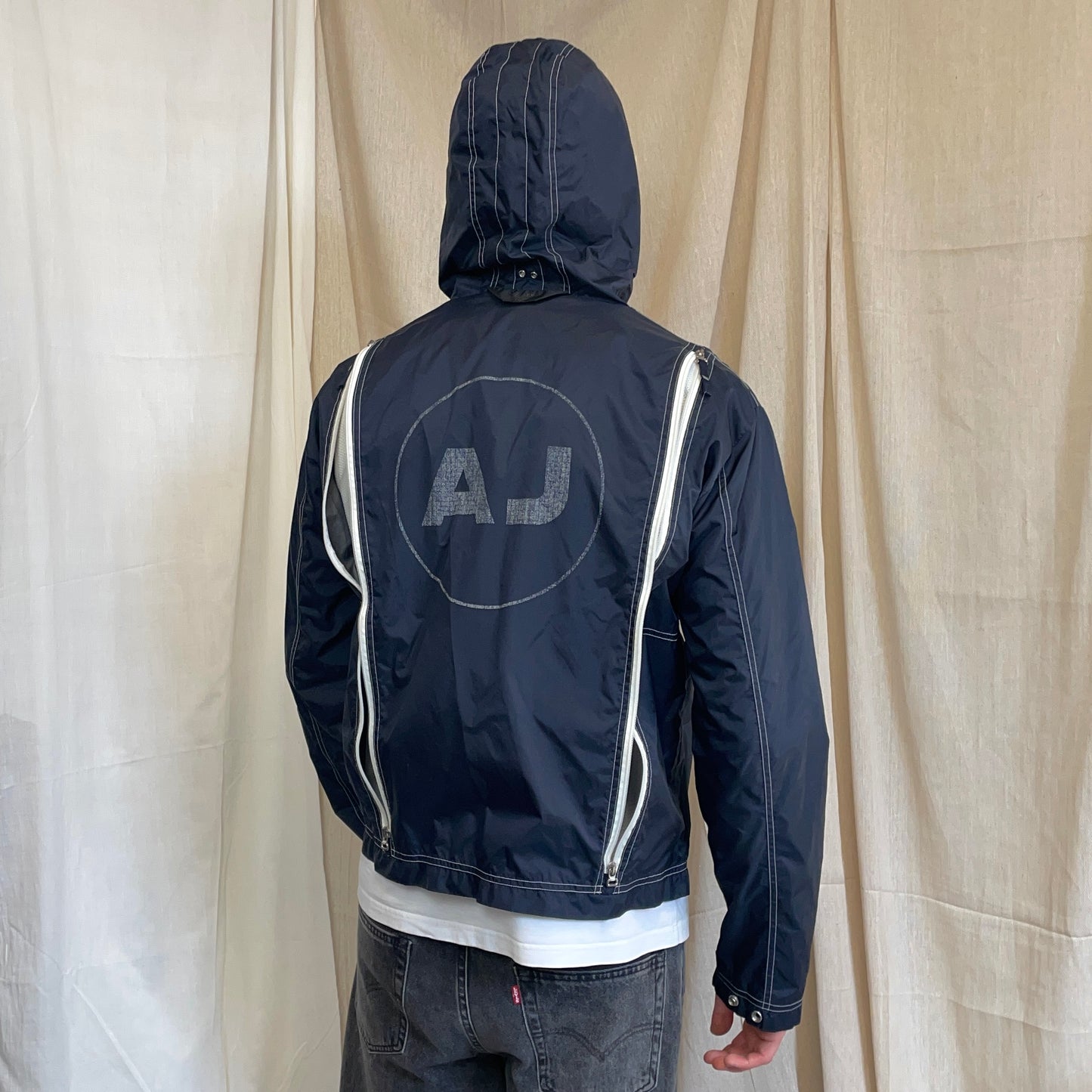 Armani Jeans 00s Ventilated Technical Nylon Windbreaker Jacker
