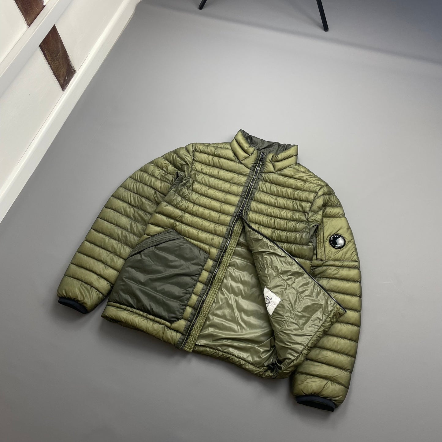 C.P. Company Khaki Green DD Shell Lightweight Puffer Jacket