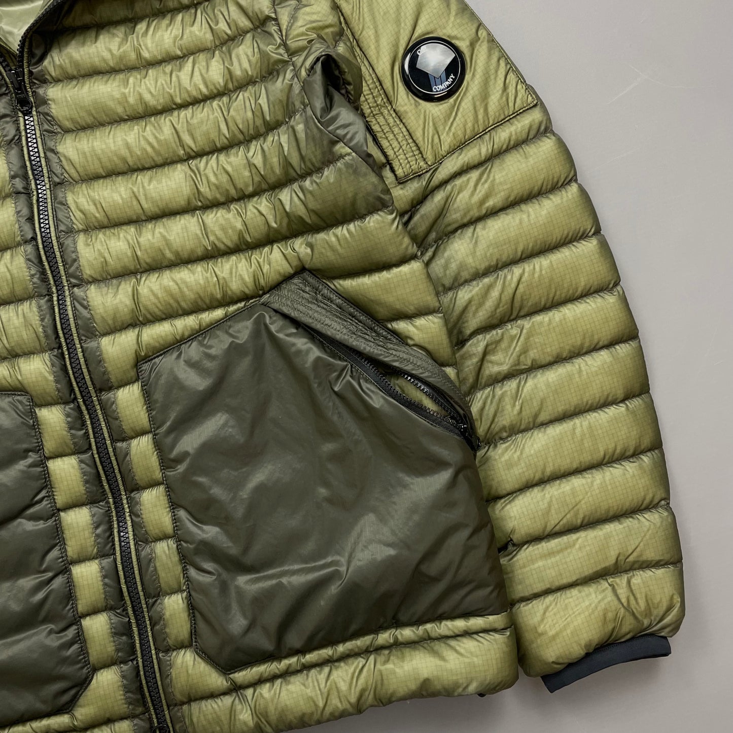 C.P. Company Khaki Green DD Shell Lightweight Puffer Jacket