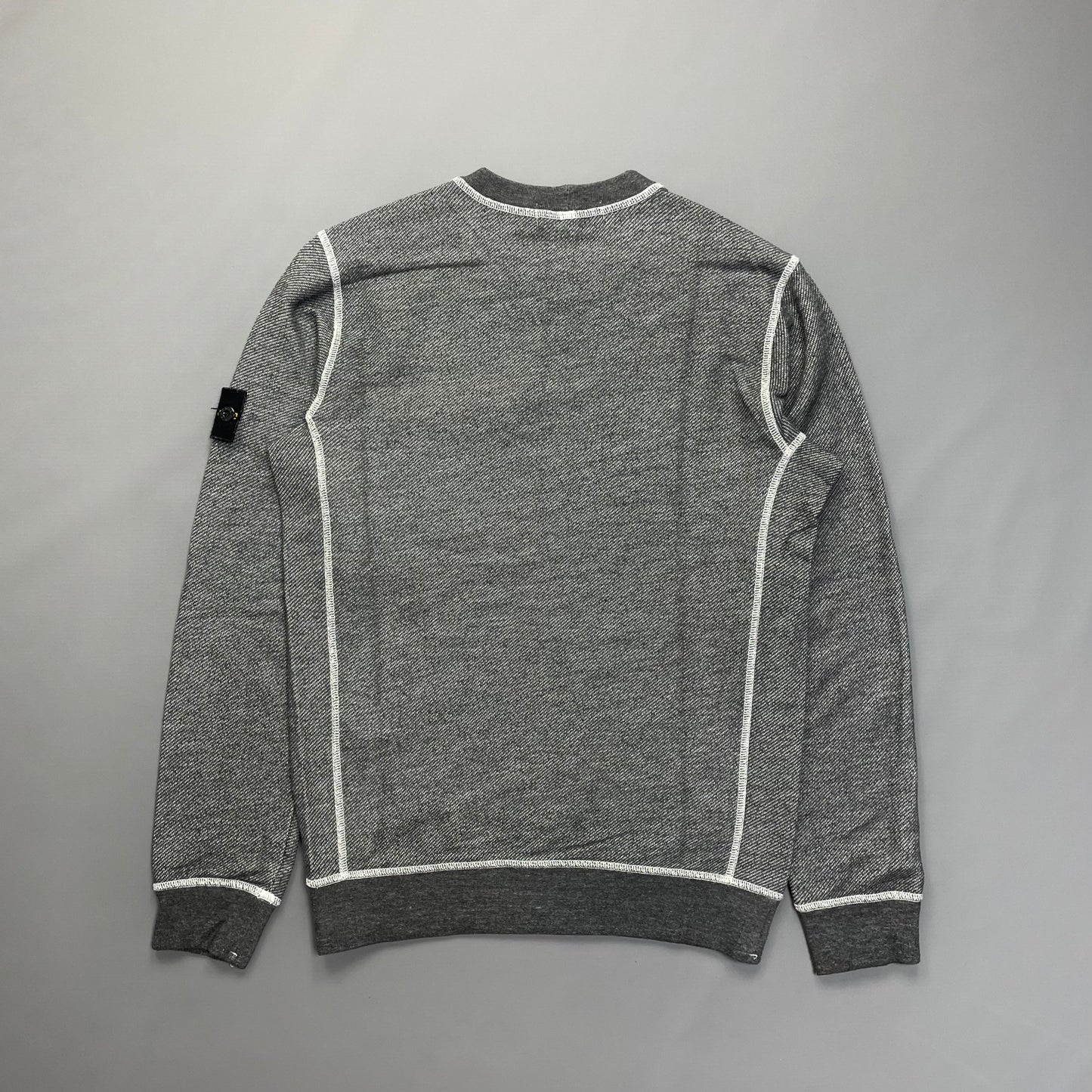 Stone Island Grey Contrast Stitching Jumper