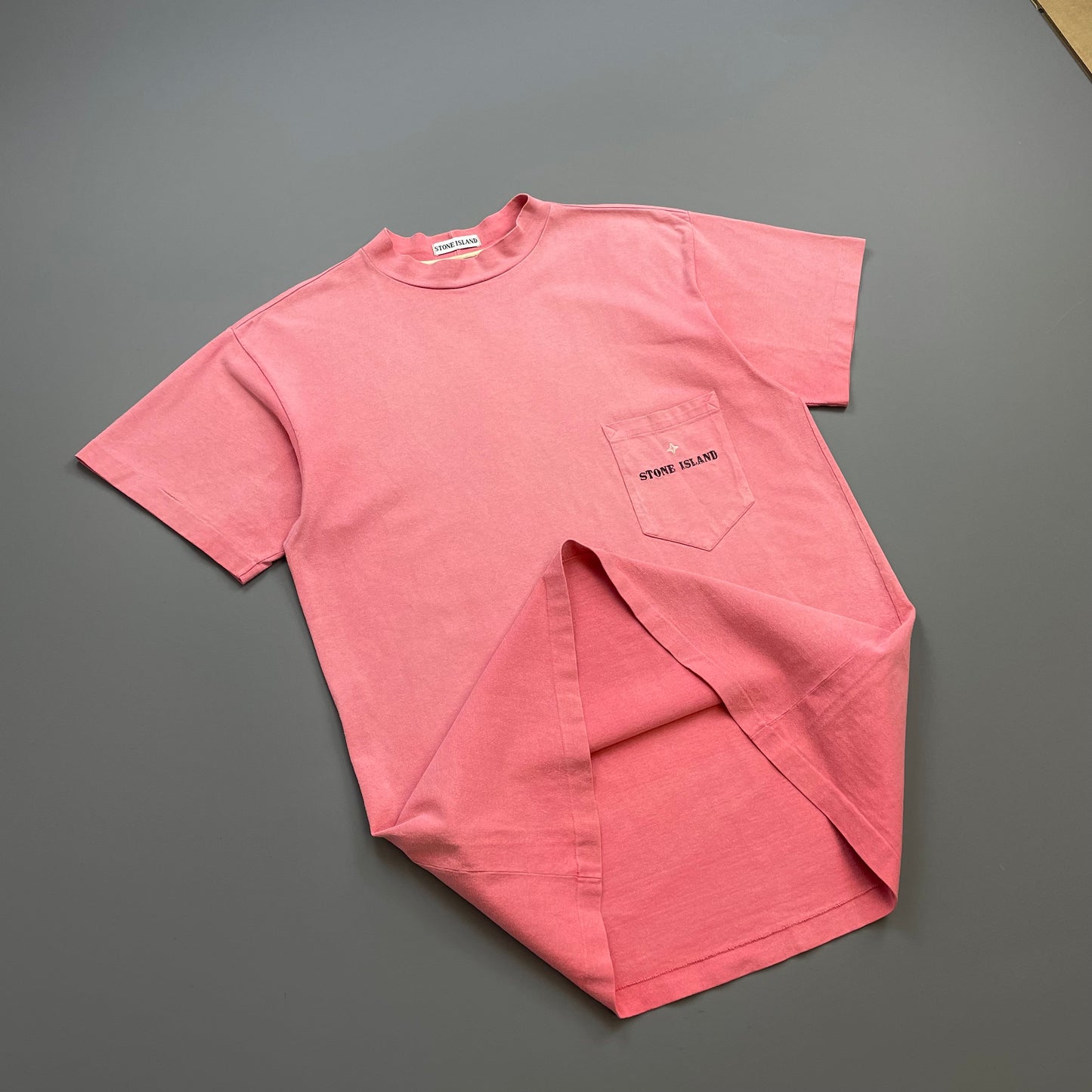Stone Island Pink 80s Pocket Spellout Tee