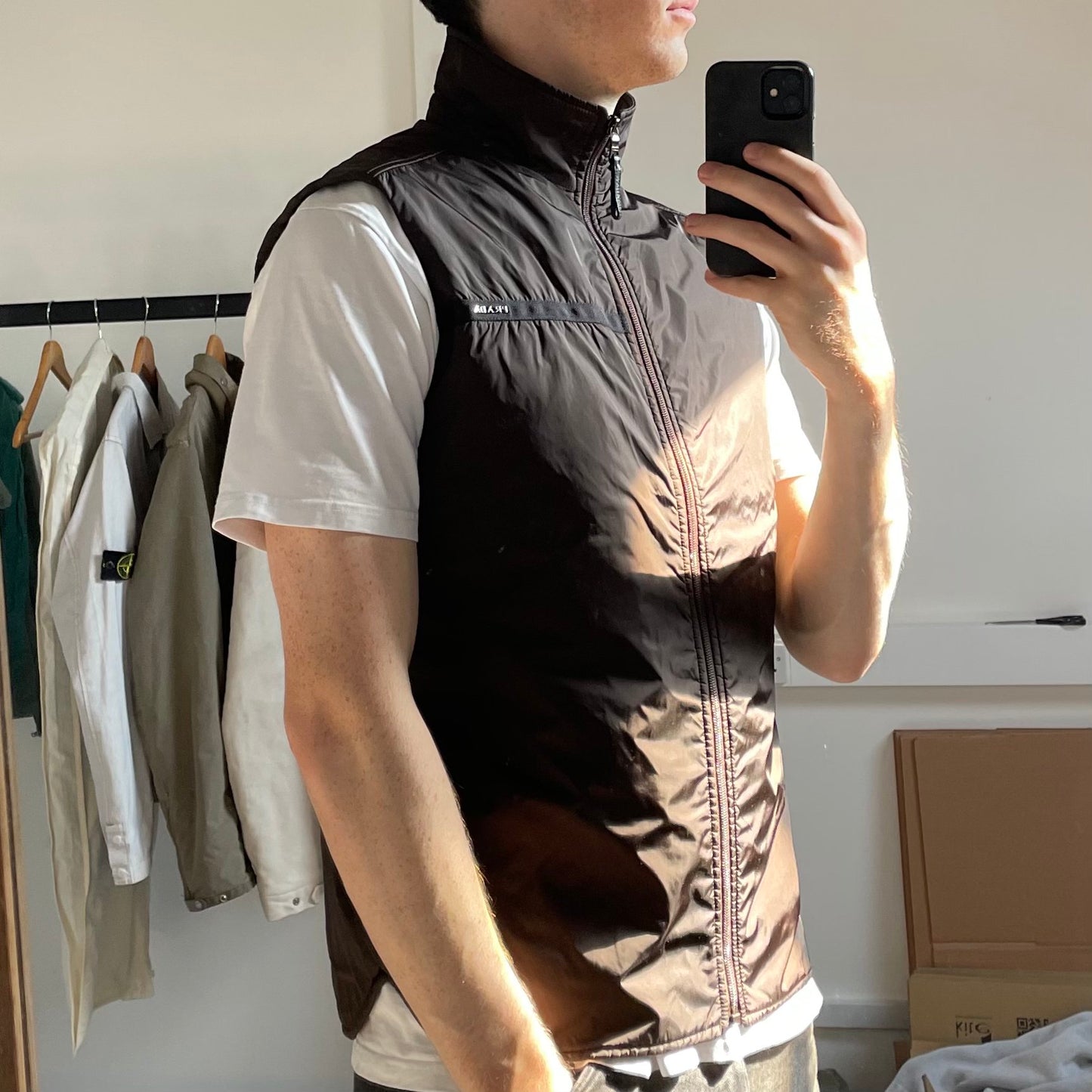 Prada Linea Rossa 2007 Dark Brown Nylon Gilet