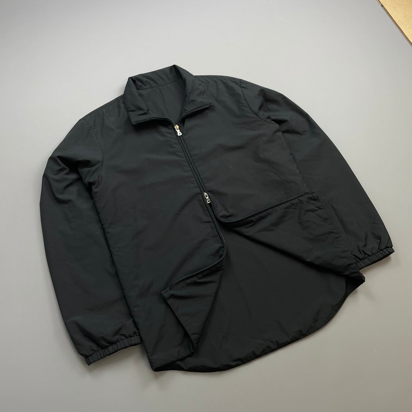 Prada Sport Black 00s Minimalistic Padded Windbreaker Track Jacket