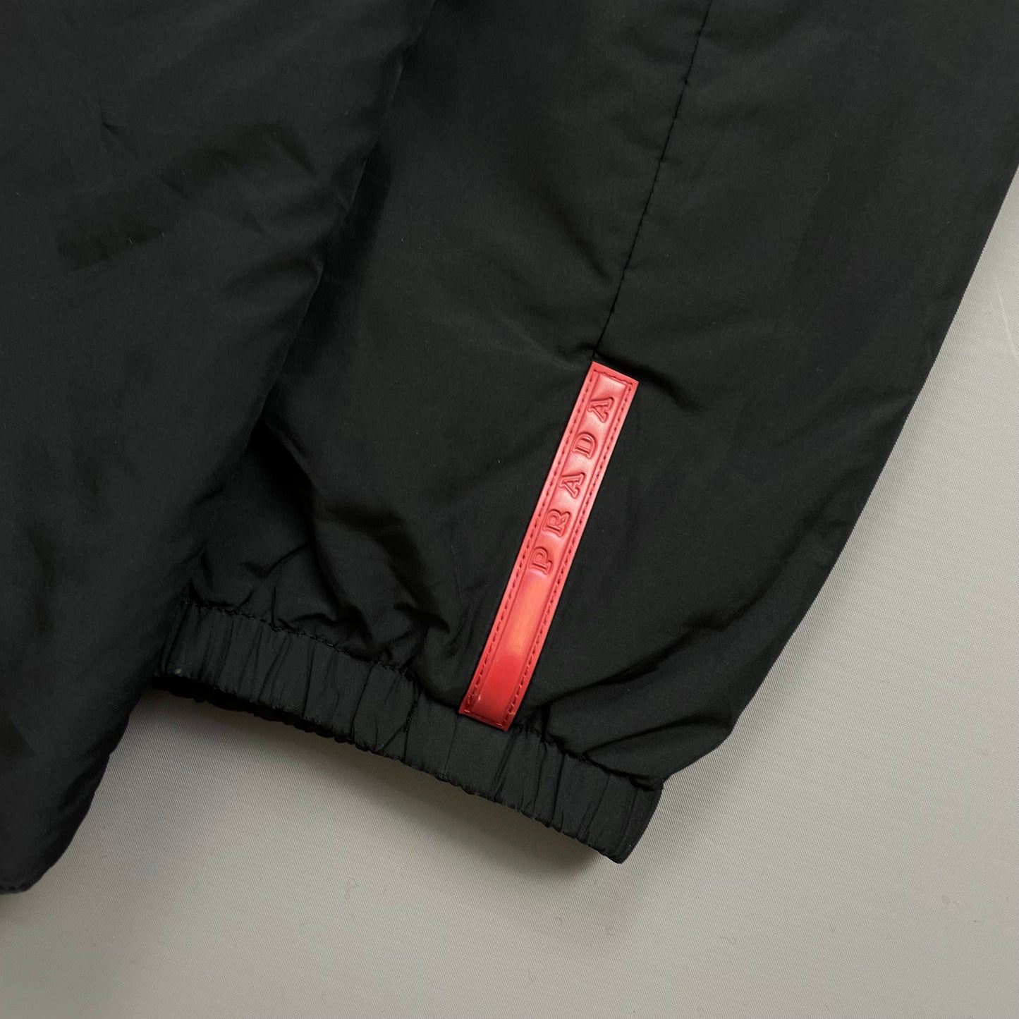 Prada Sport Black 00s Minimalistic Padded Windbreaker Track Jacket