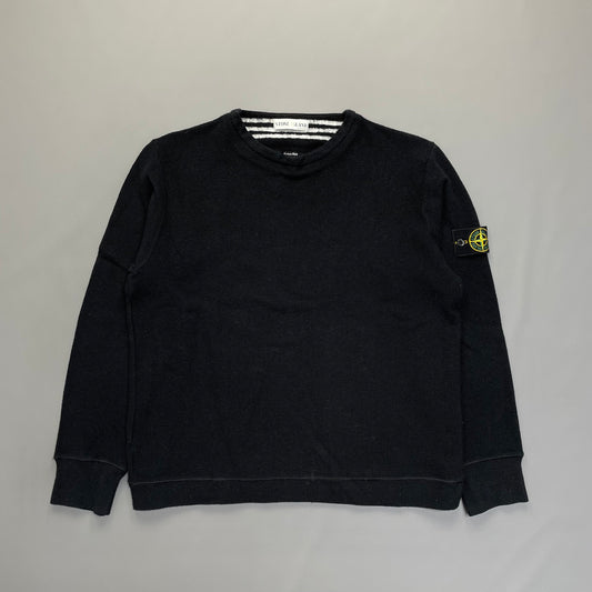 Stone Island Ribbed Knit Black Jumper AW00