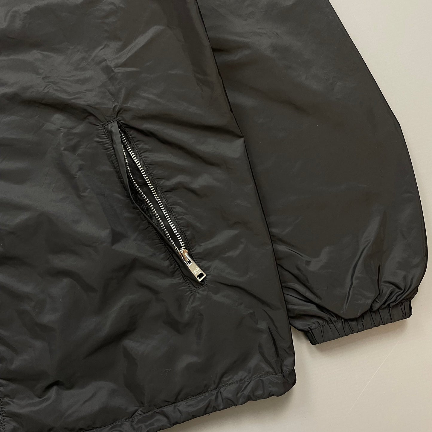 Prada Maroon & Black Reversible Lightweight Nylon Windbreaker Jacket
