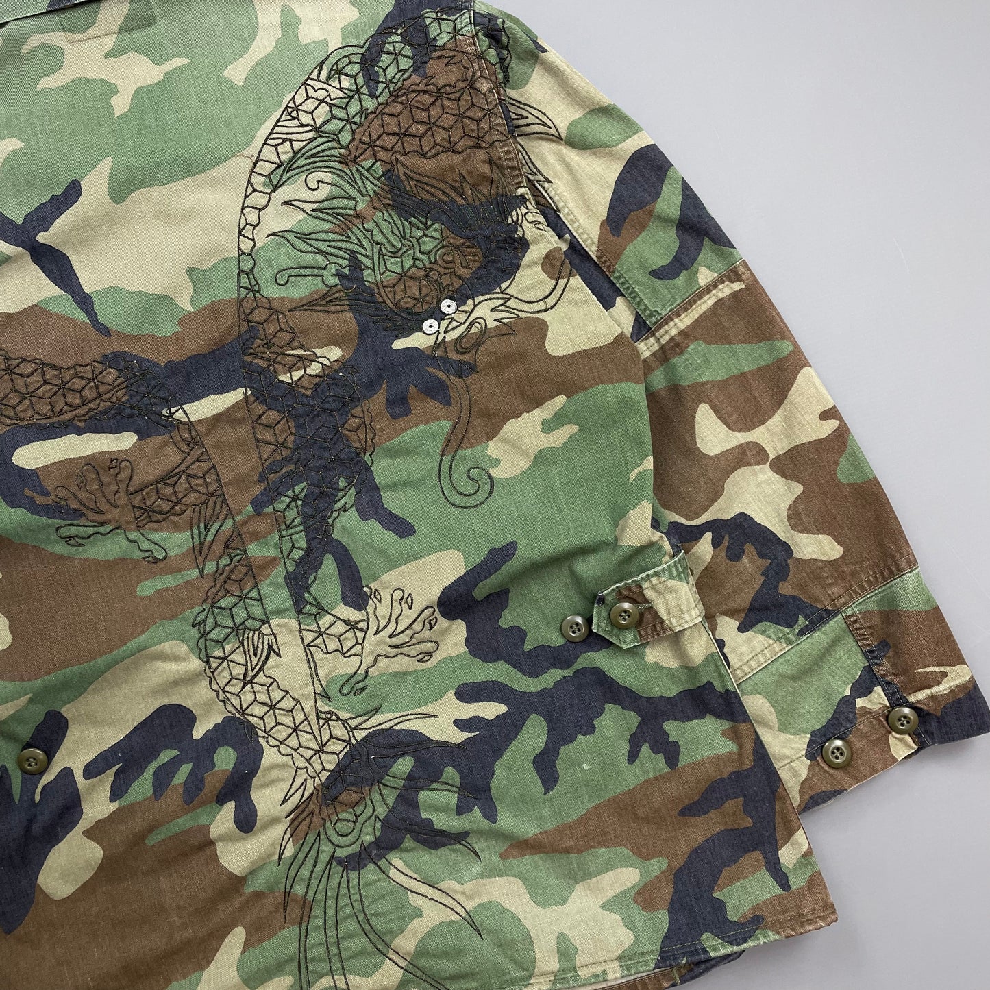 Maharishi Khaki 00s Green Camo Surplus Military Cargo Jacket