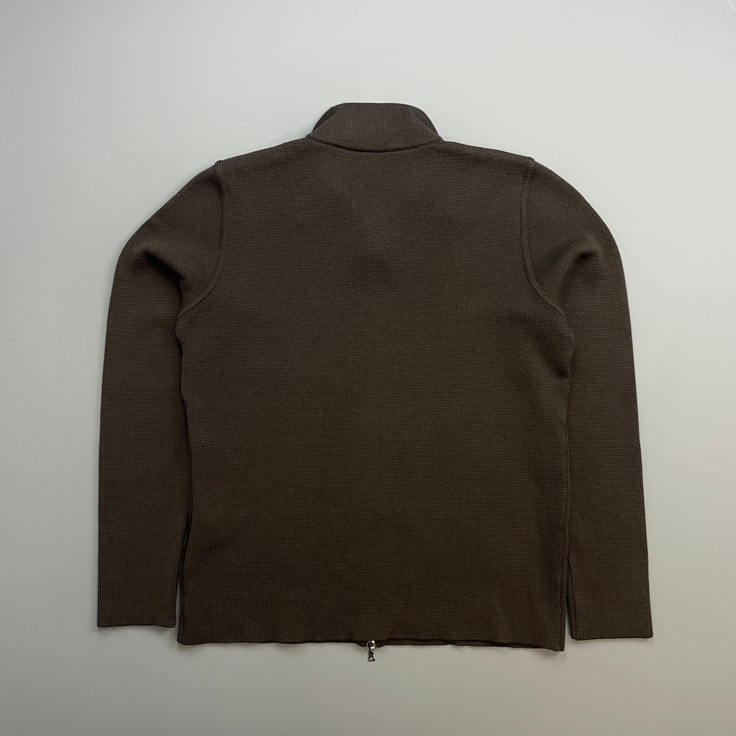 Prada Sport Khaki 00s Wool Knit Zip-Through Cardigan Jacket