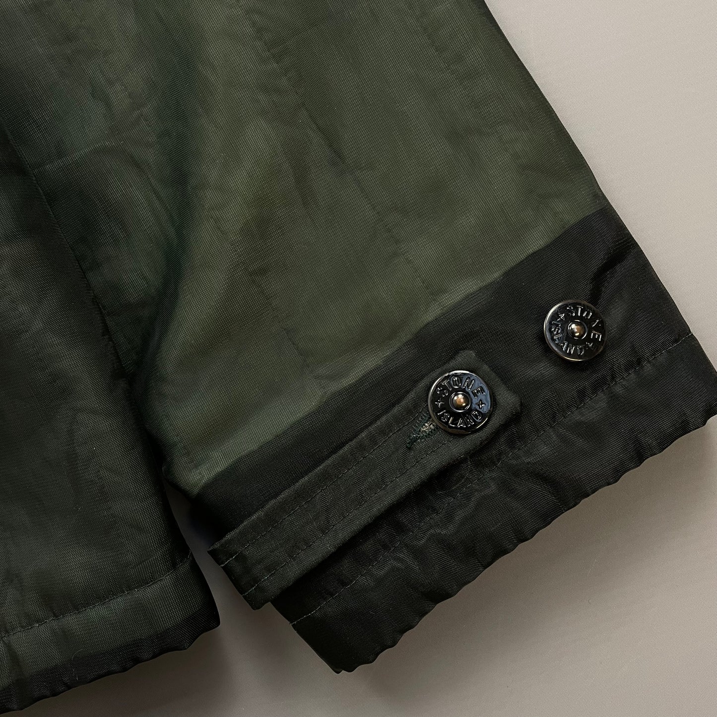 Stone Island Green AW03 Monofilament Dual-Layer Collared Jacket