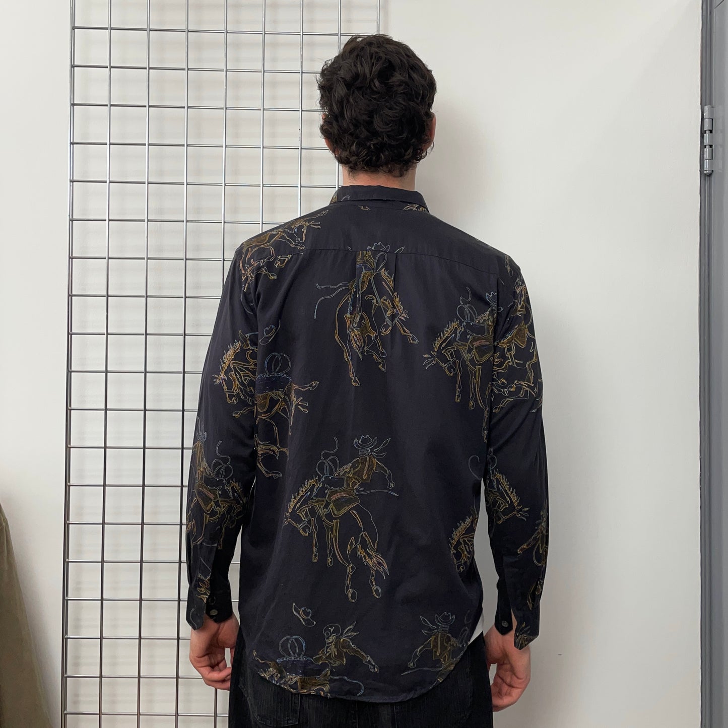 Our Legacy Navy Rodeo Print Shirt