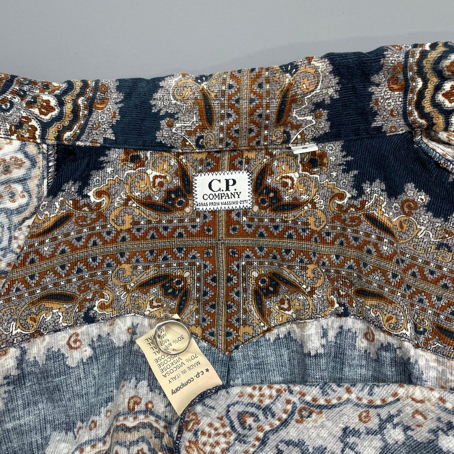 C.P. Company Navy 80s Paisley Ideas From Massimo Osti Fine Corduroy Shirt