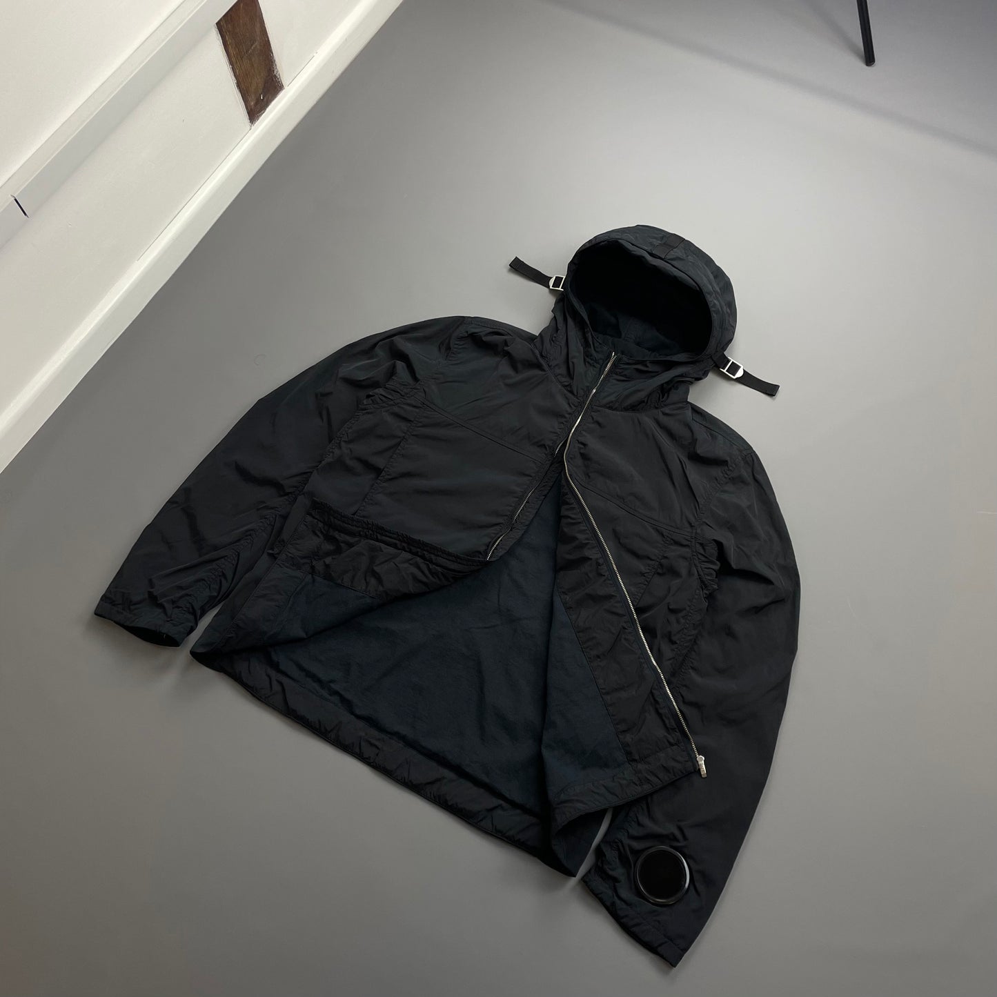 C.P. Company Black AW09 Watchviewer Cotton-Lined Hooded Nylon Jacket