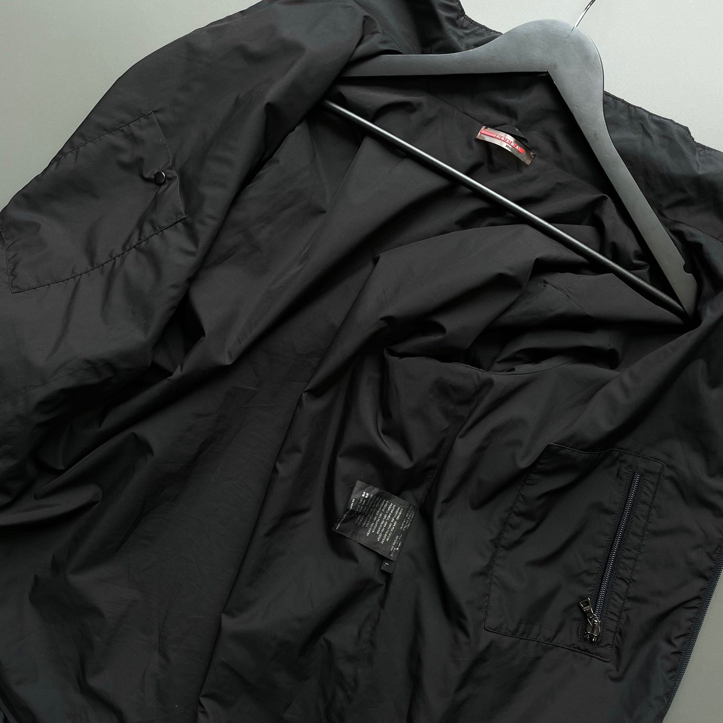 Prada Sport Black 00s Technical Minimalist Jacket